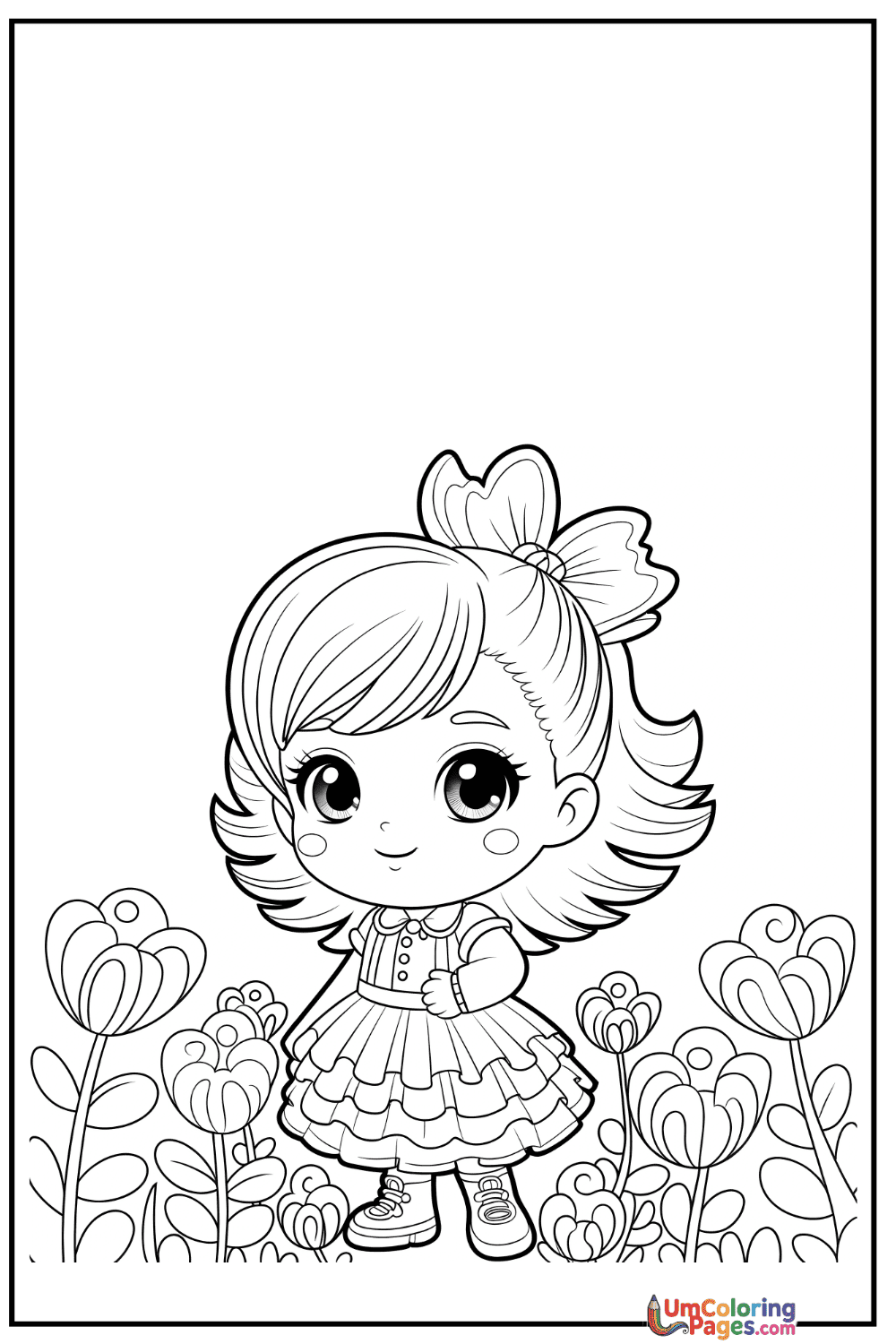 Anime coloring page 4 - free printable PDF