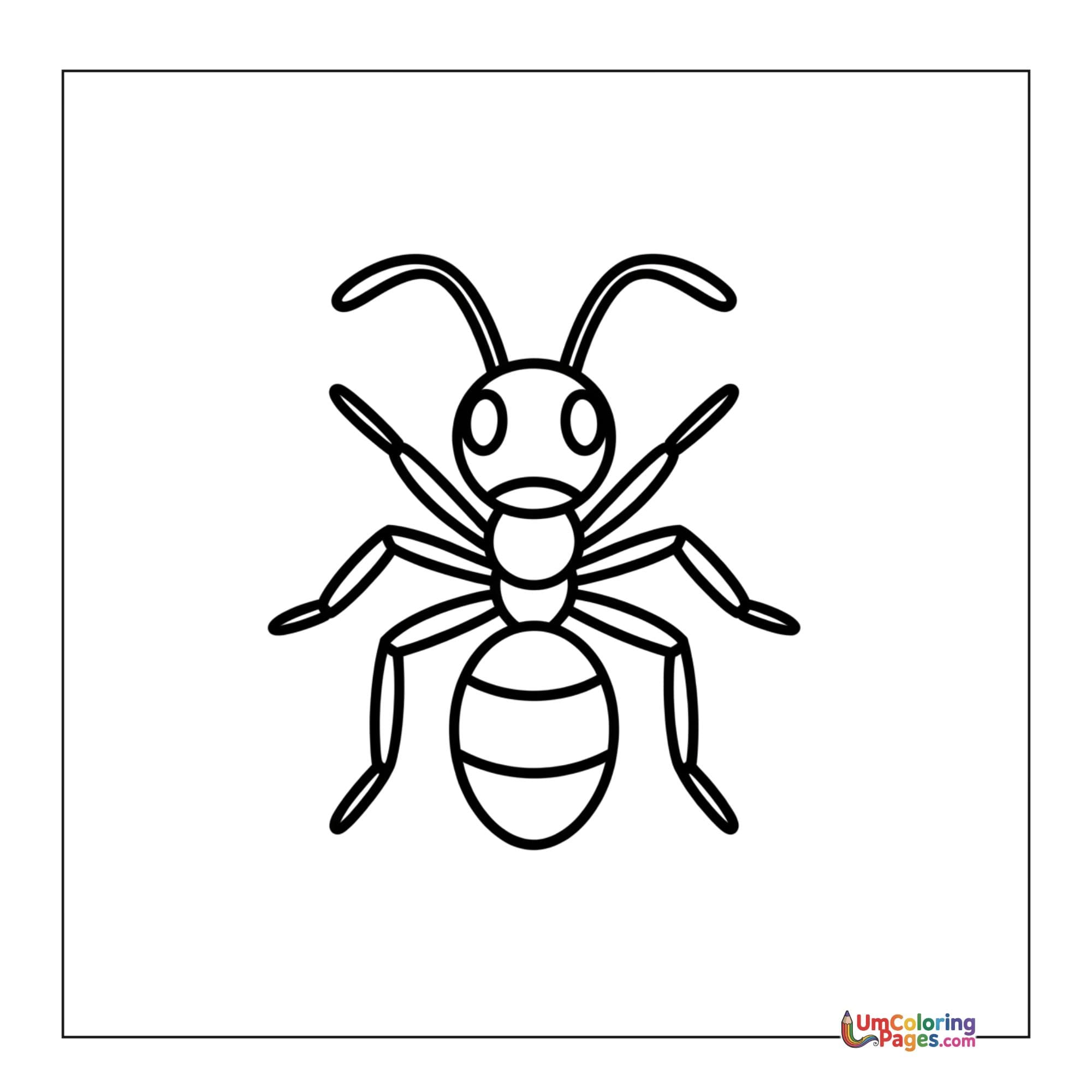 Ant coloring page 3 - free printable PDF
