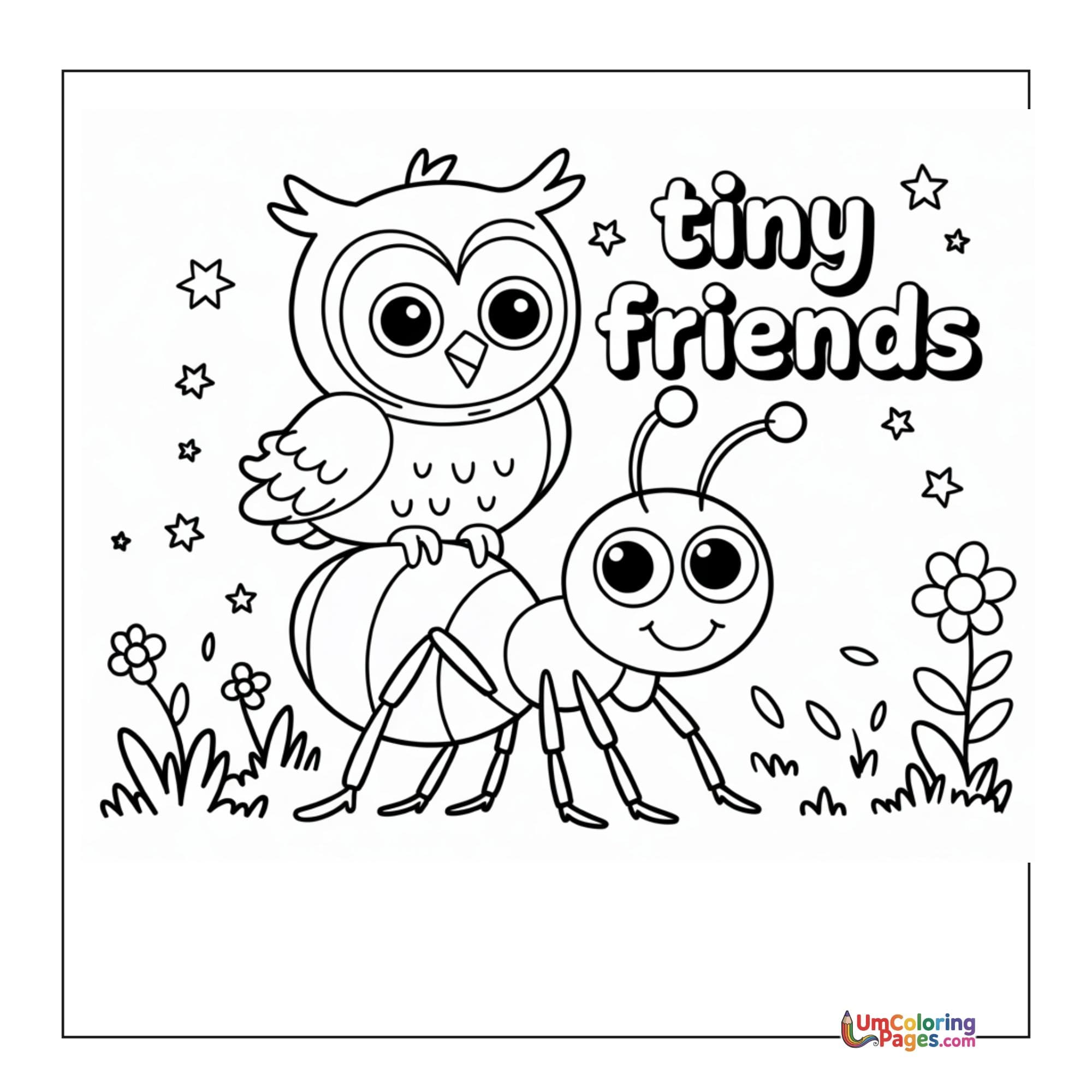 Ant coloring page 4 - free printable PDF