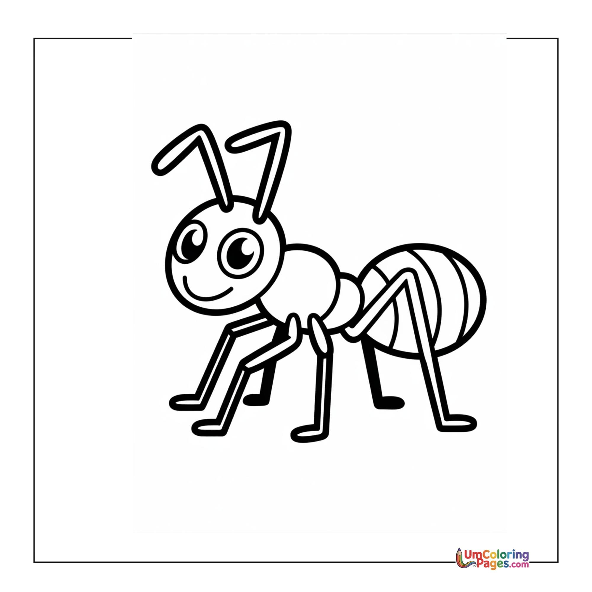 Ant coloring page 5 - free printable PDF