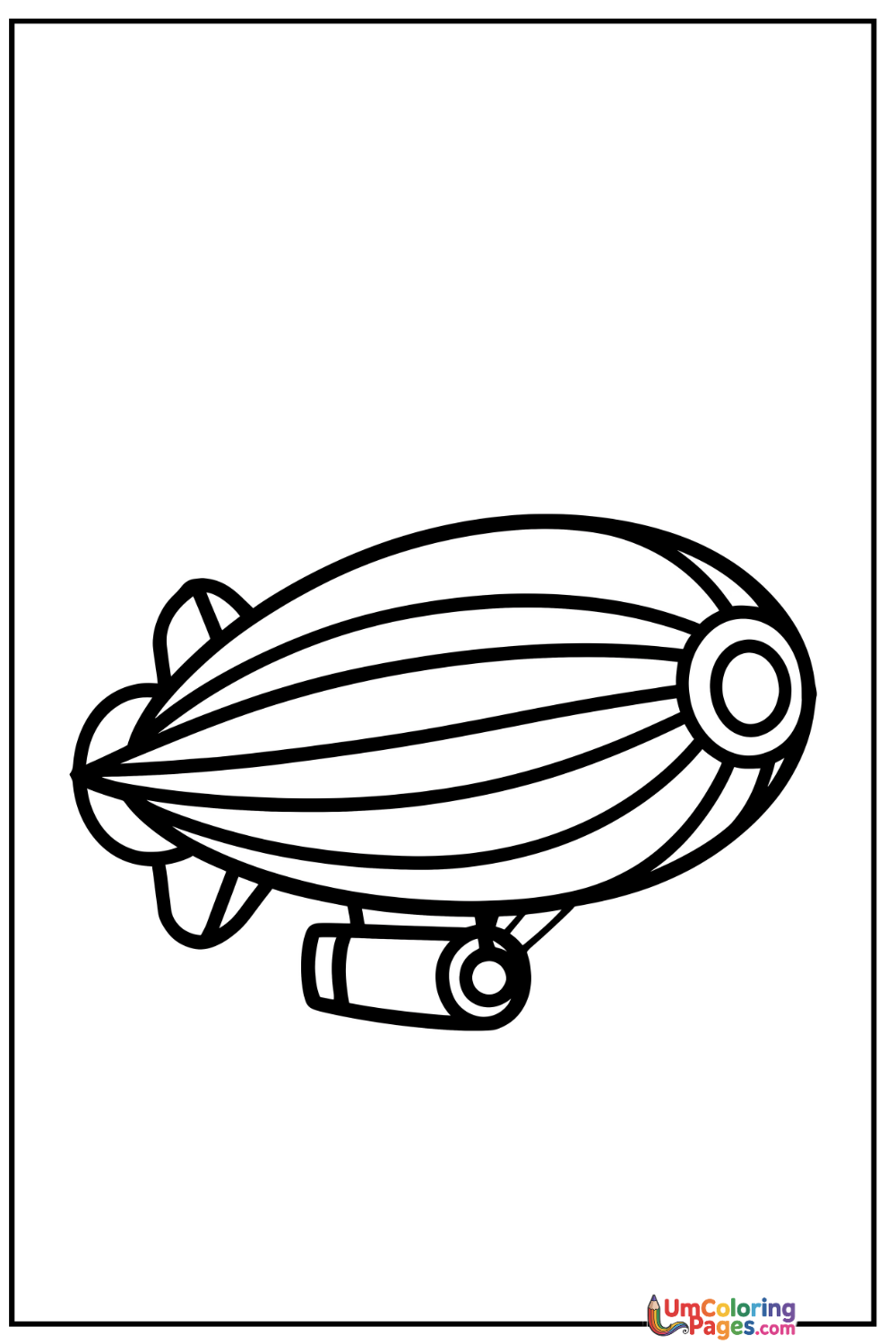 Blimp coloring page 4 - free printable PDF