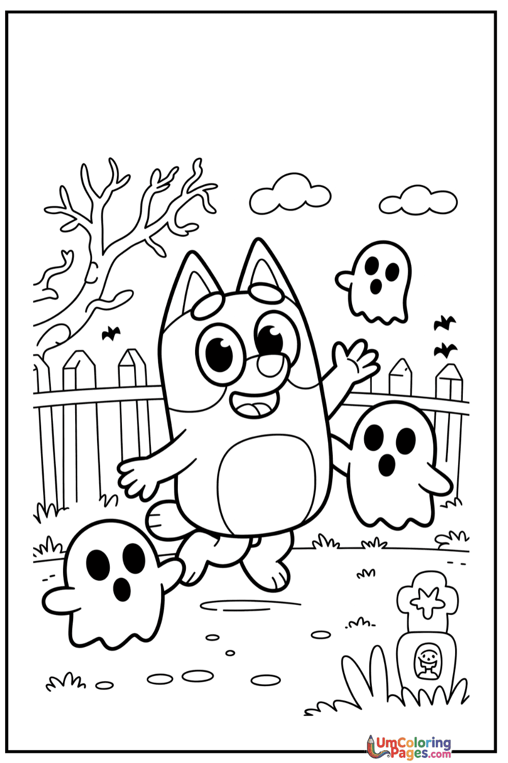 Bluey coloring page - free printable