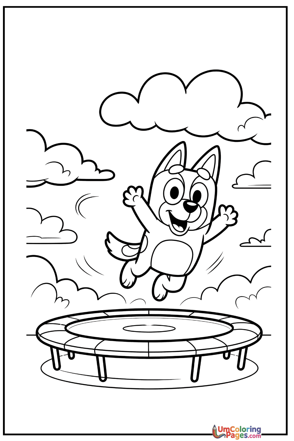 Bluey coloring page 3 - free printable PDF