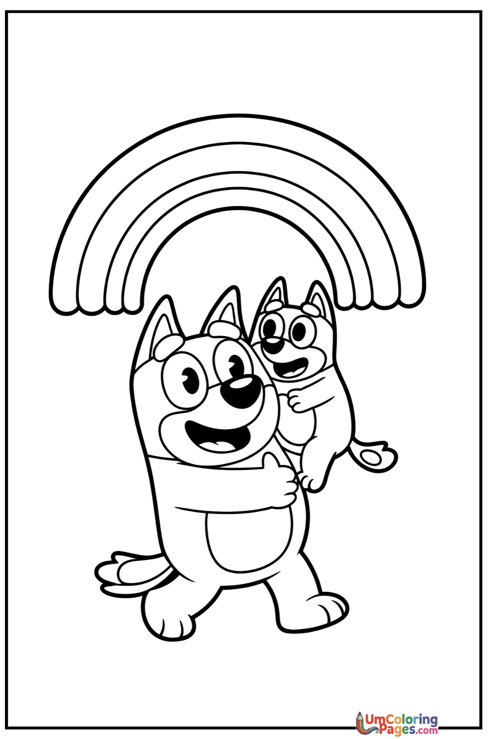 Bluey coloring page 4 - free printable PDF