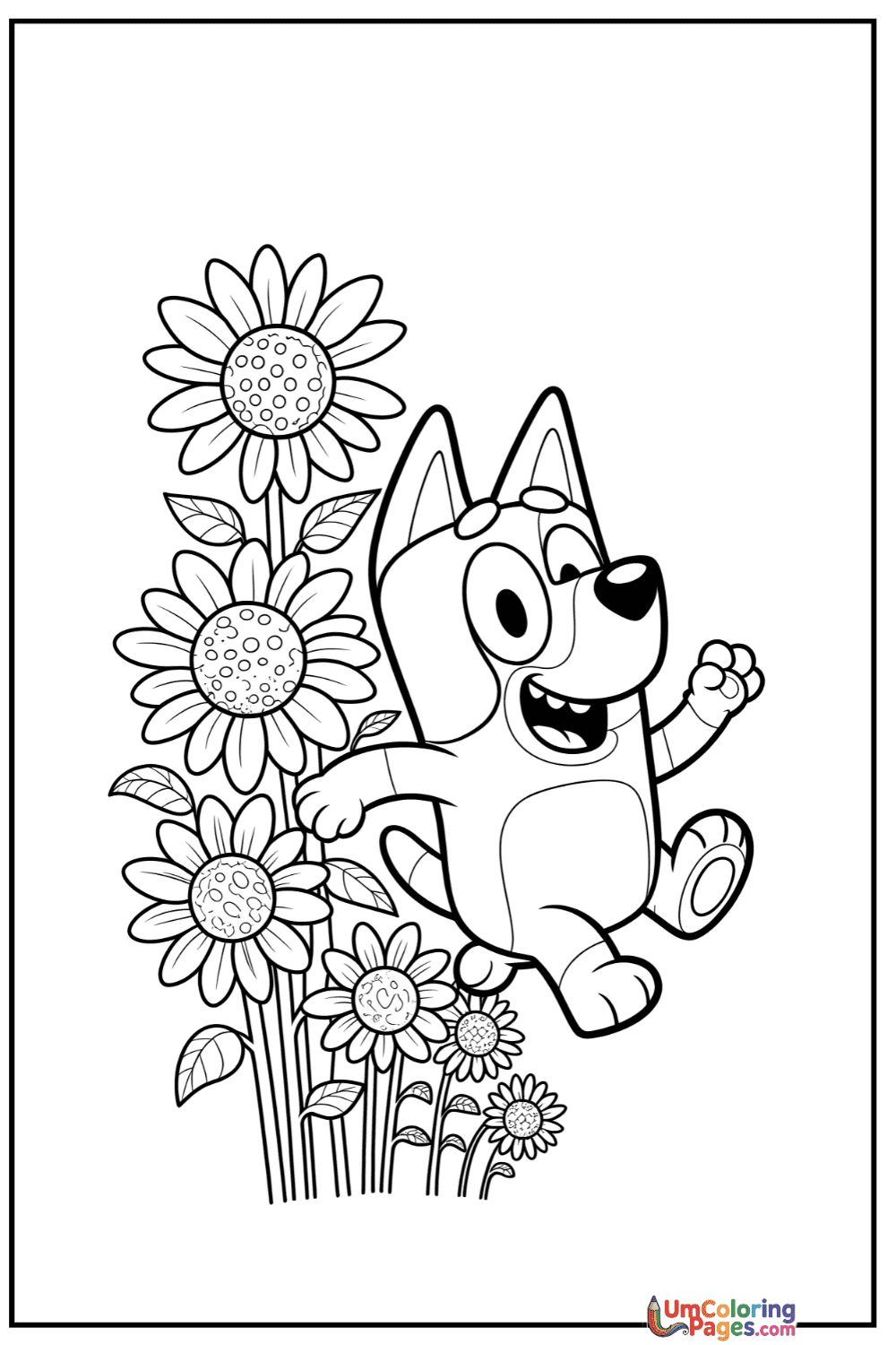 Bluey coloring page 5 - free printable PDF