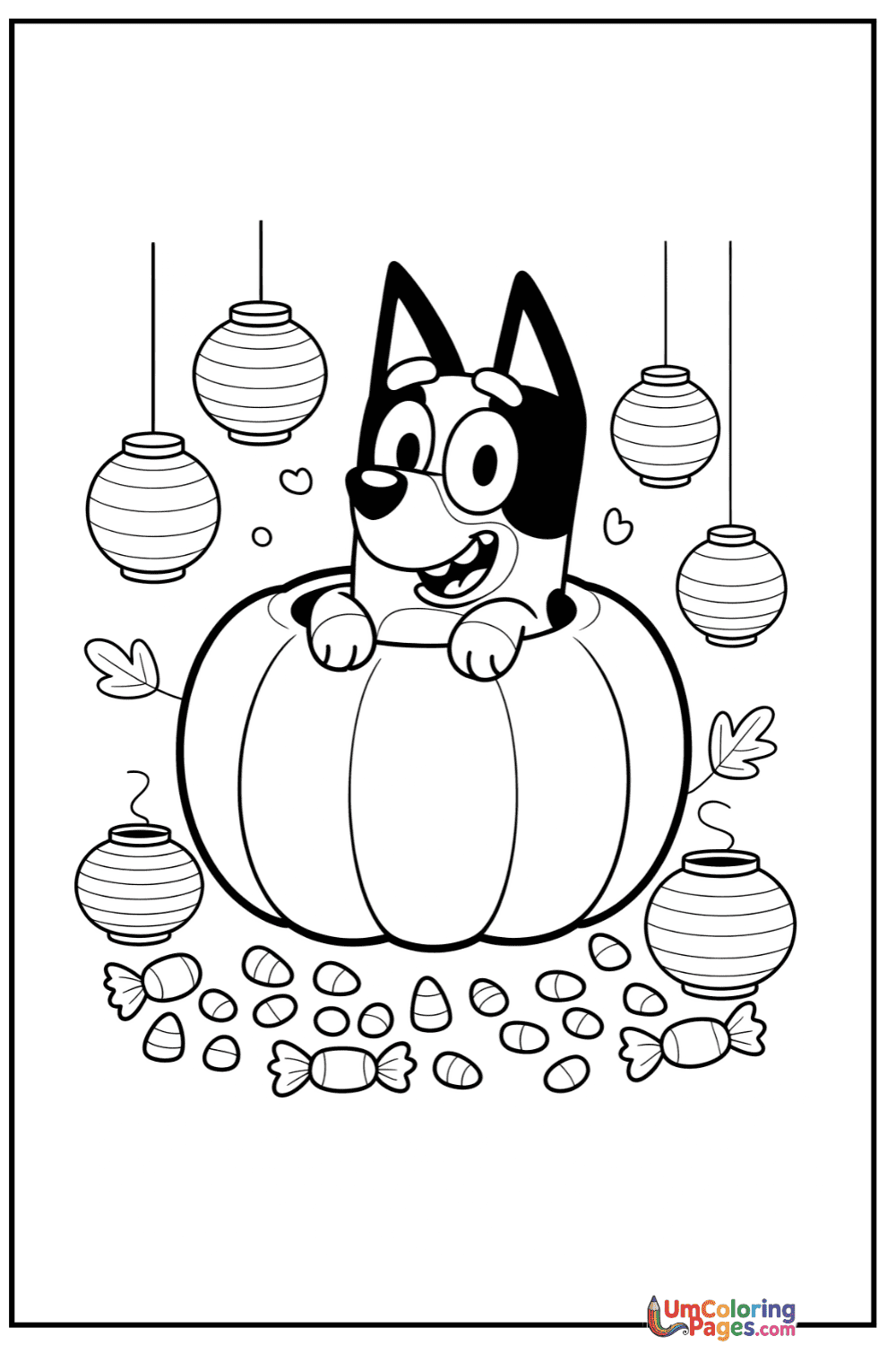 Bluey coloring page 6 - free printable PDF