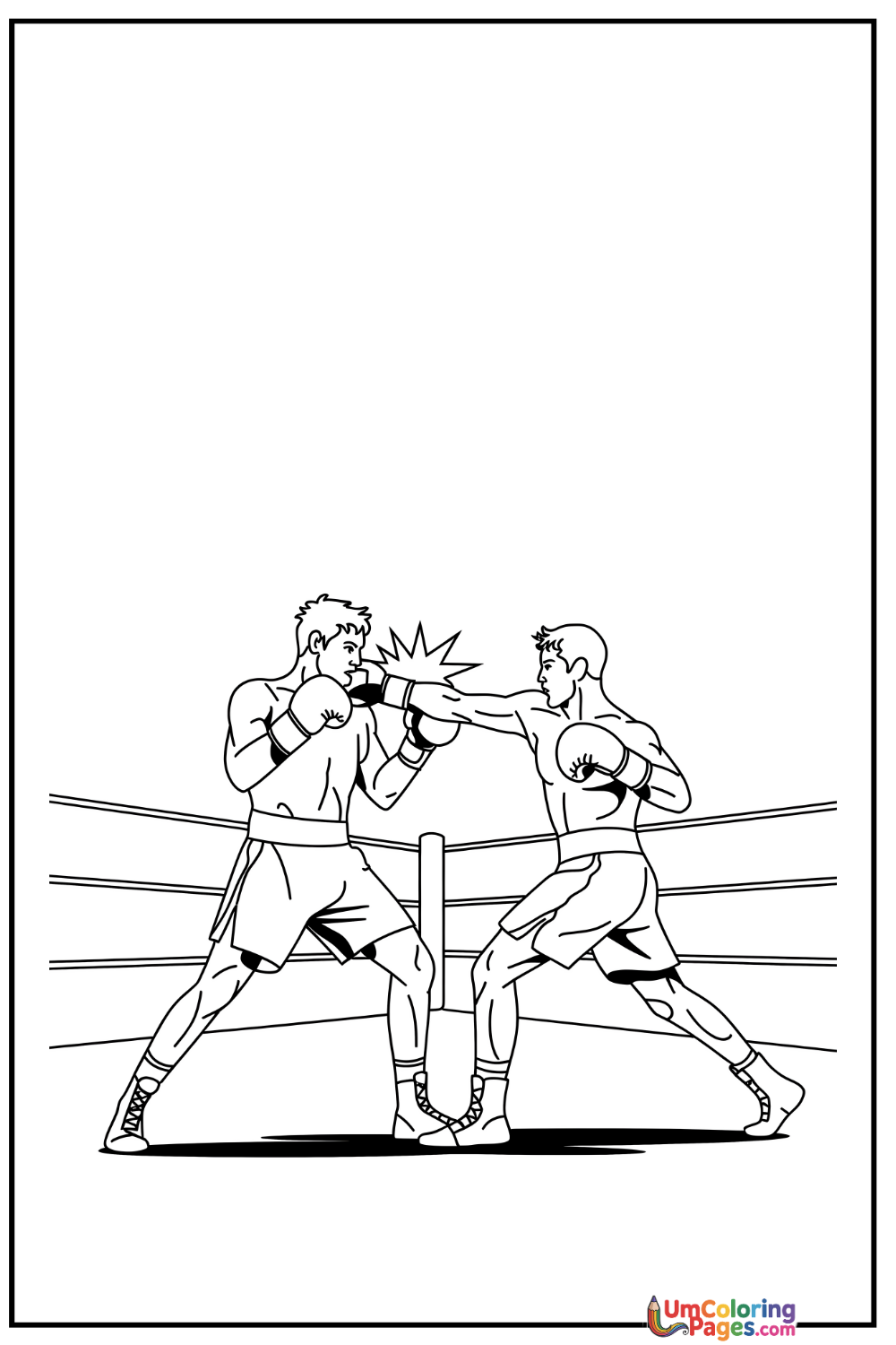 Boxer coloring page 2 - free printable PDF