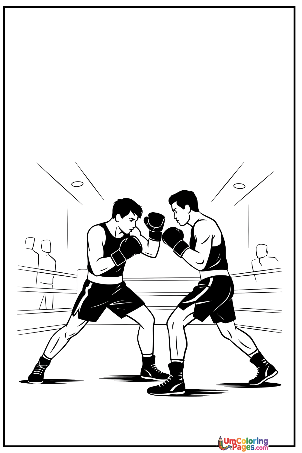 Boxer coloring page 4 - free printable PDF