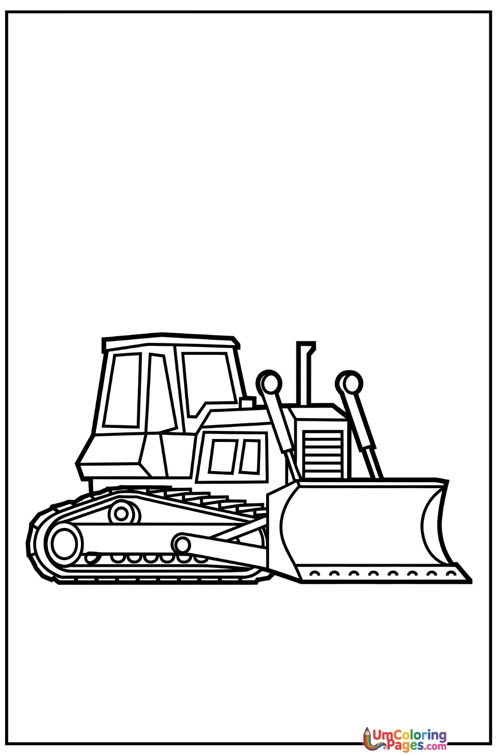 Bulldozer coloring page 4 - free printable PDF