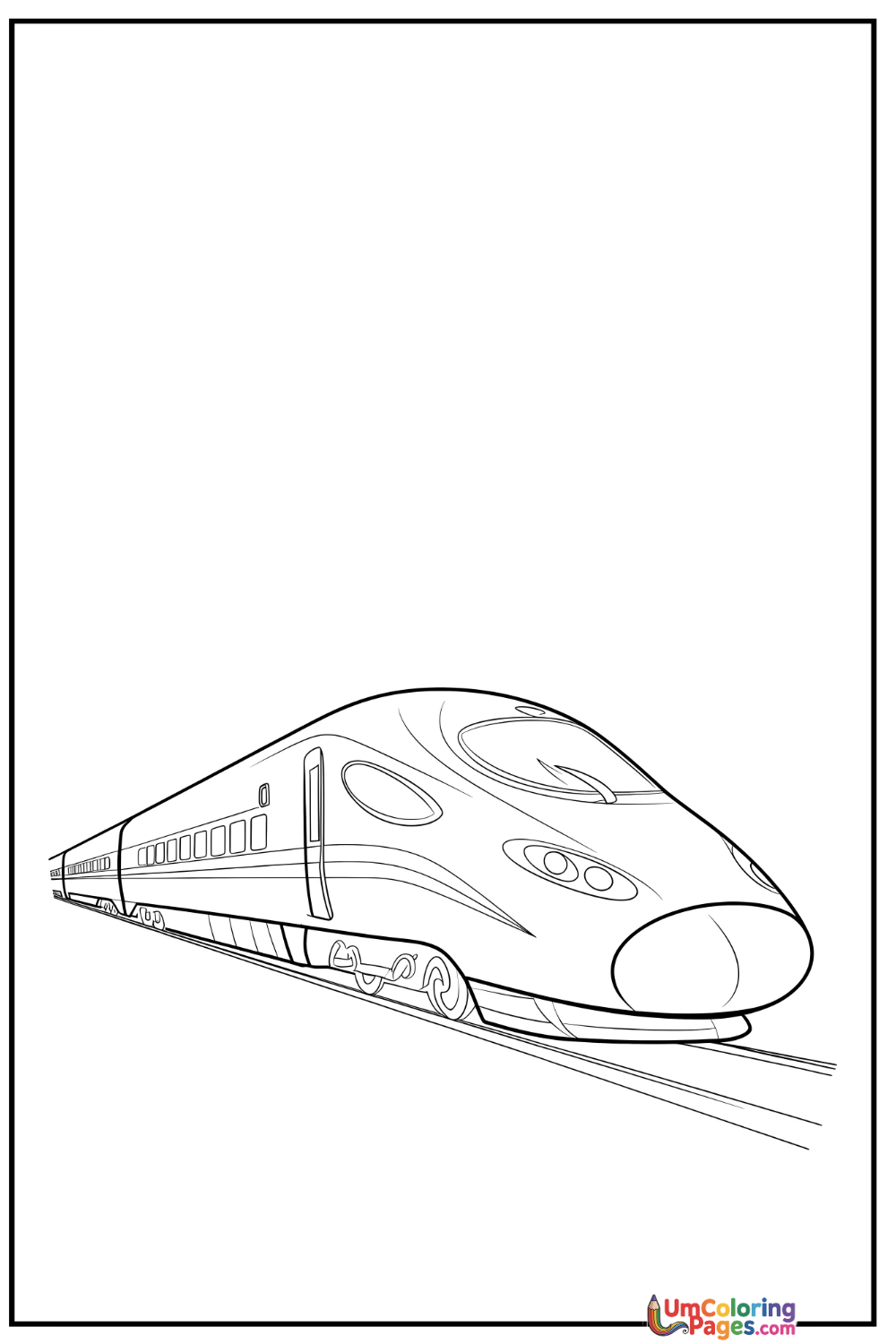 Bullet Train coloring page 4 - free printable PDF