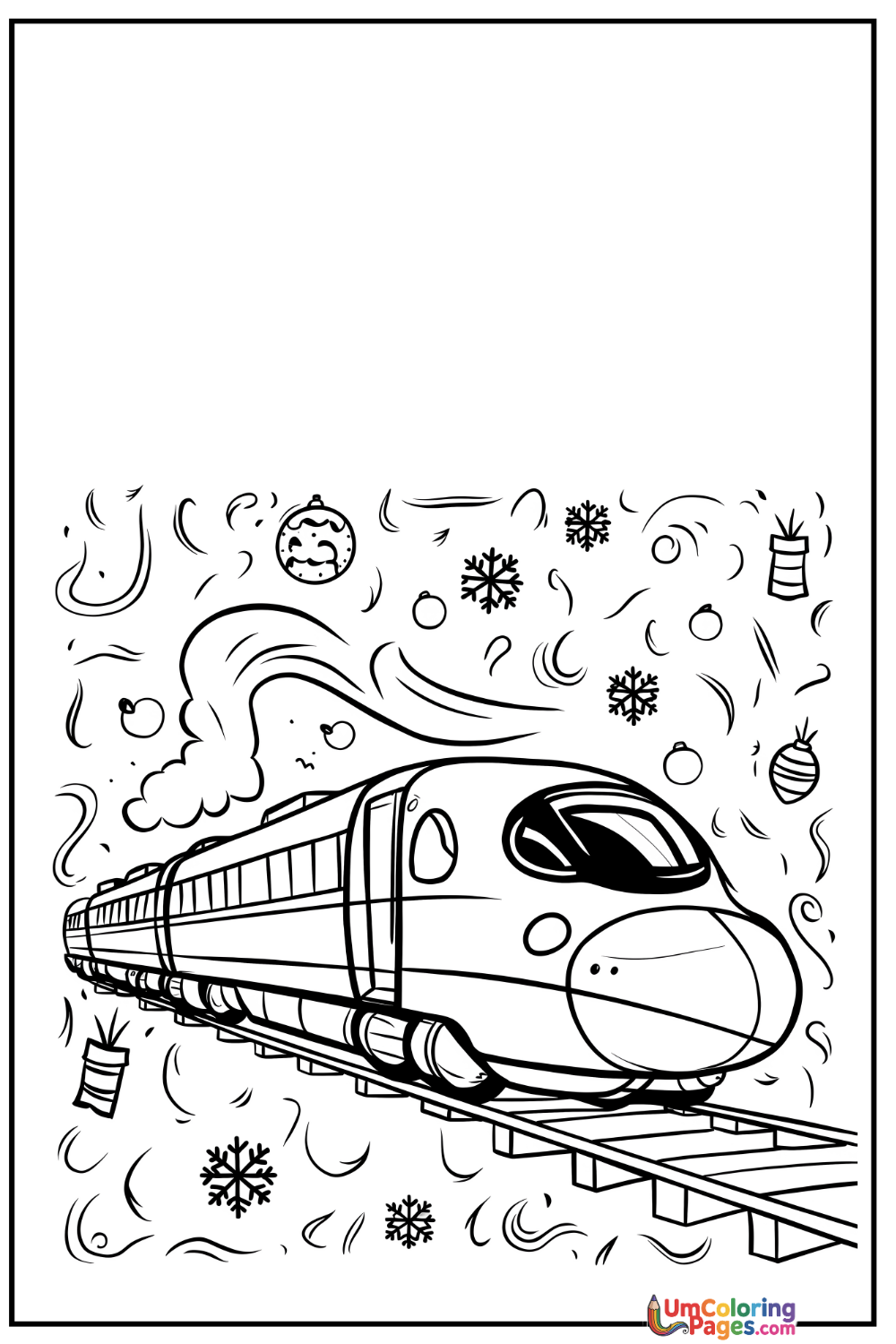 Bullet Train coloring page 5 - free printable PDF