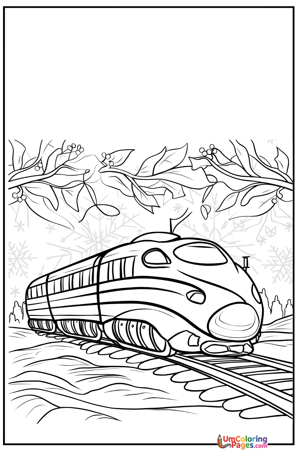 Bullet Train coloring page 6 - free printable PDF
