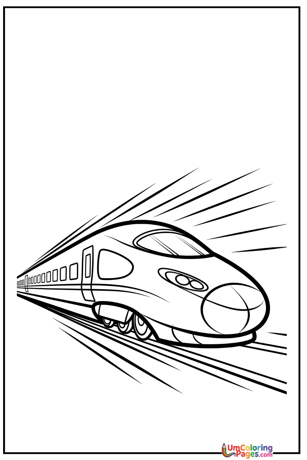 Bullet Train coloring page 7 - free printable PDF