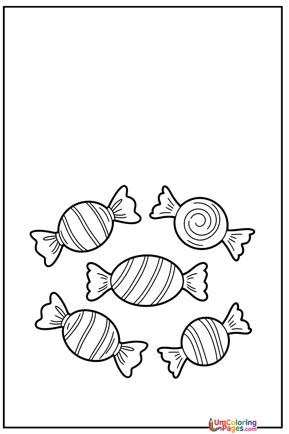 Candy coloring page 4 - free printable PDF