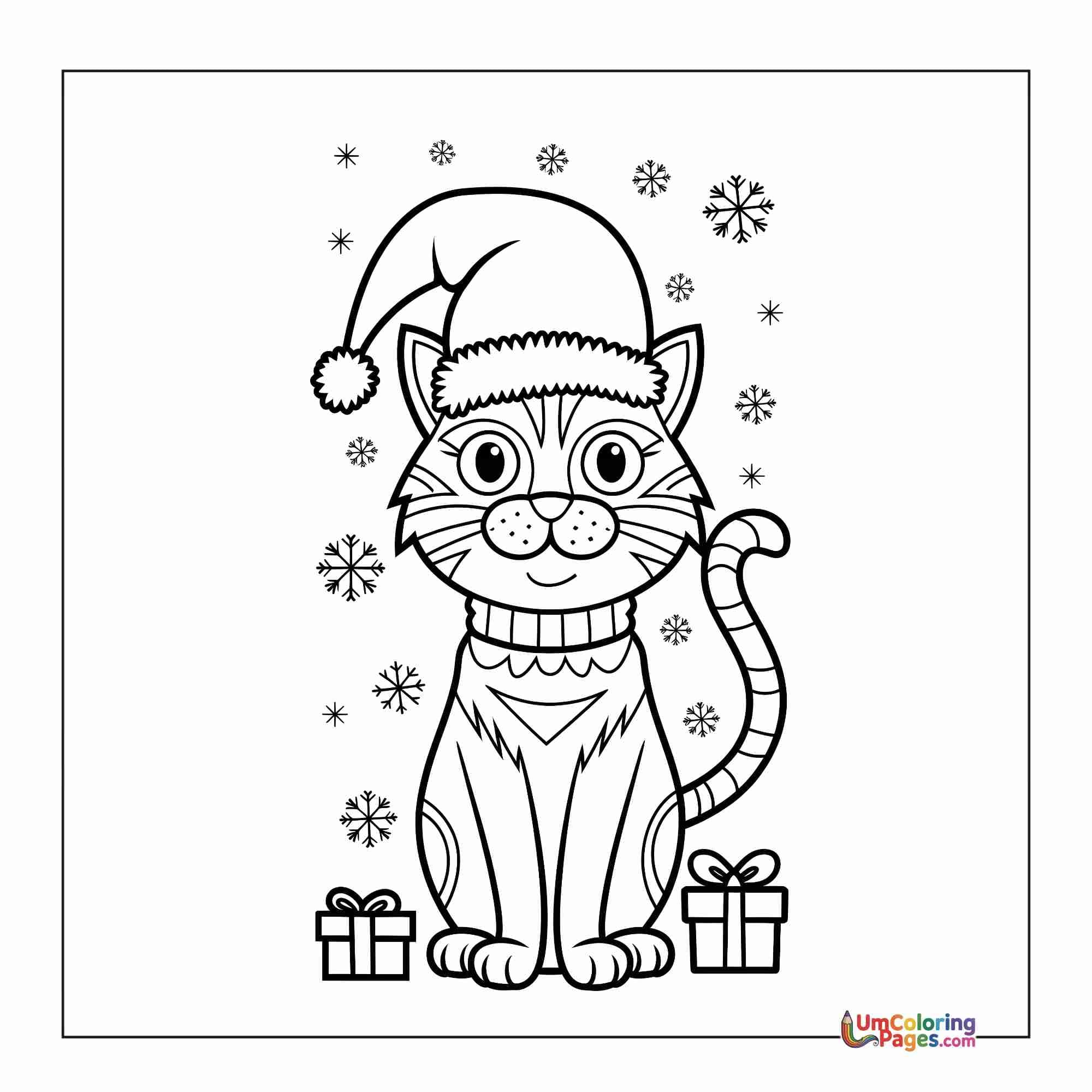 Cat coloring page 4 - free printable PDF