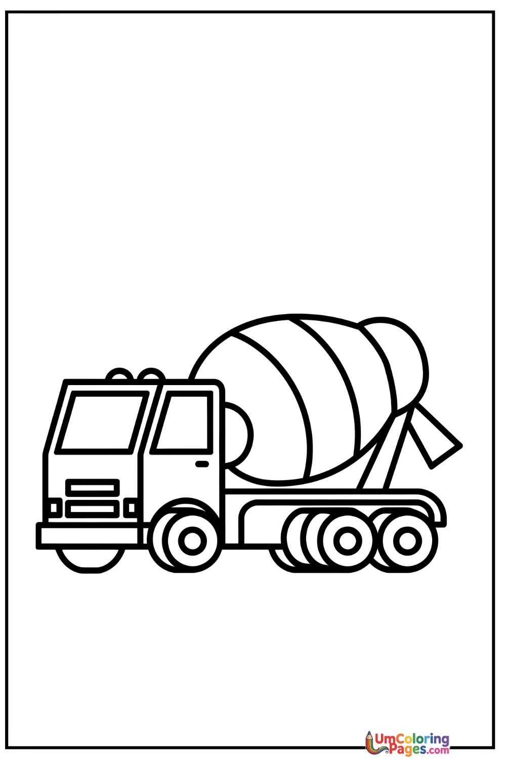 Cement Mixer coloring page - free printable