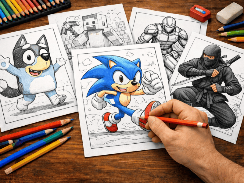 Cartoons coloring pages