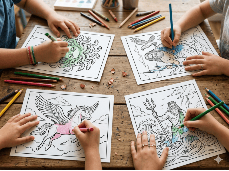 Mythology coloring pages