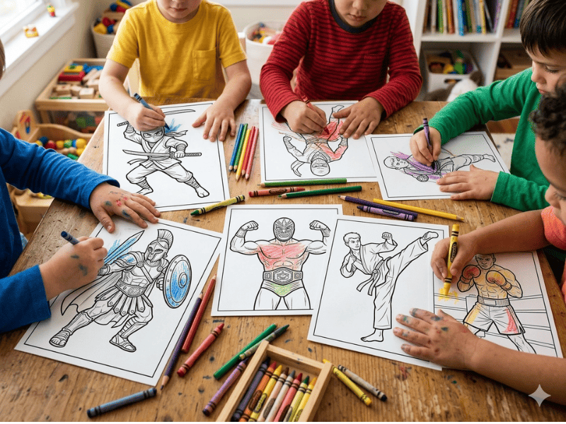 Superheroes coloring pages