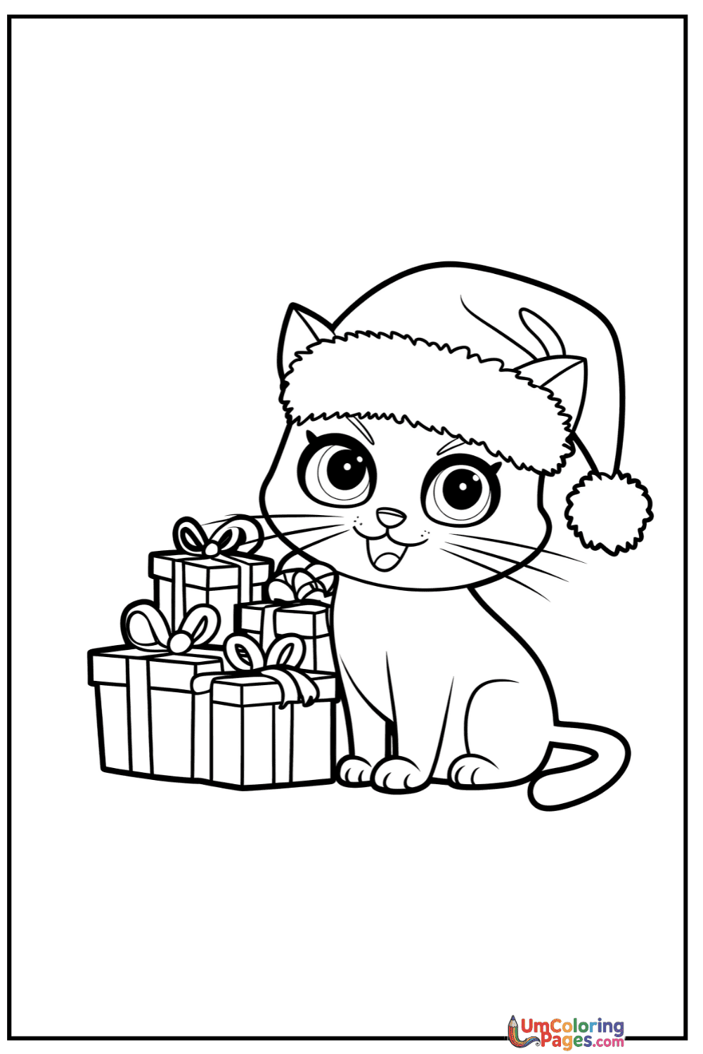 Chibi Cat coloring page 10 - free printable PDF