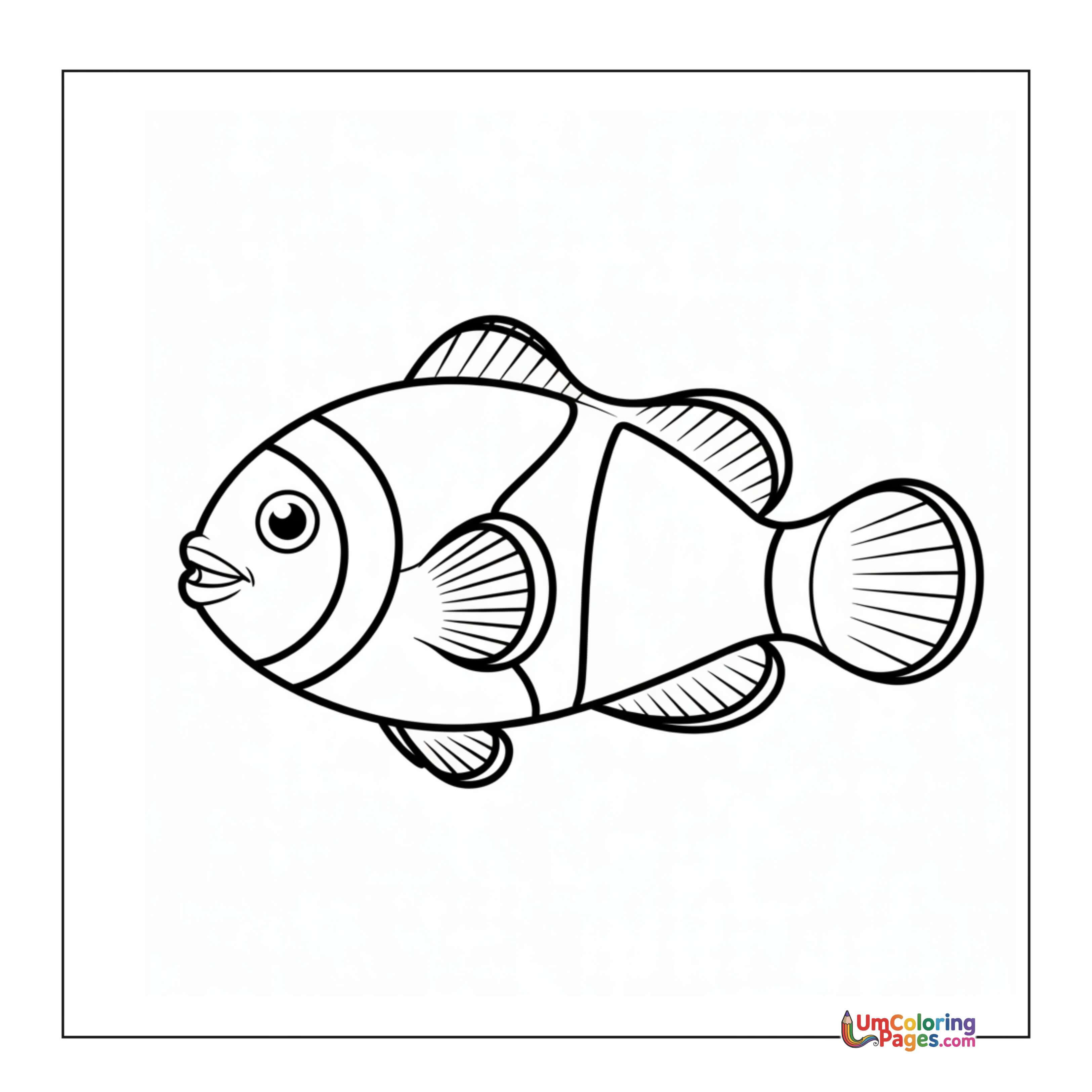 Clownfish coloring page 5 - free printable PDF