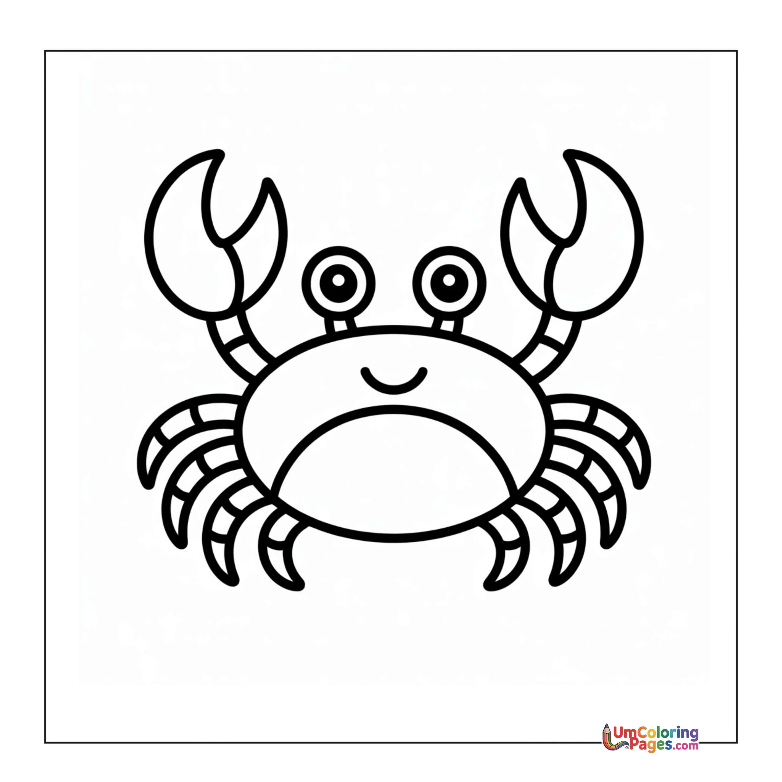 Crab coloring page 4 - free printable PDF