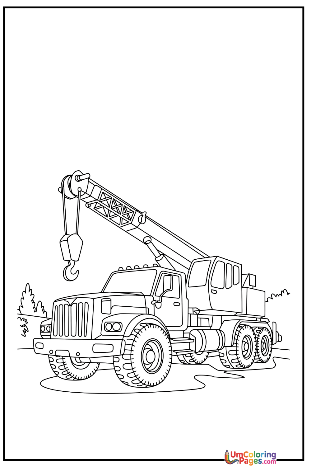 Crane coloring page 2 - free printable PDF