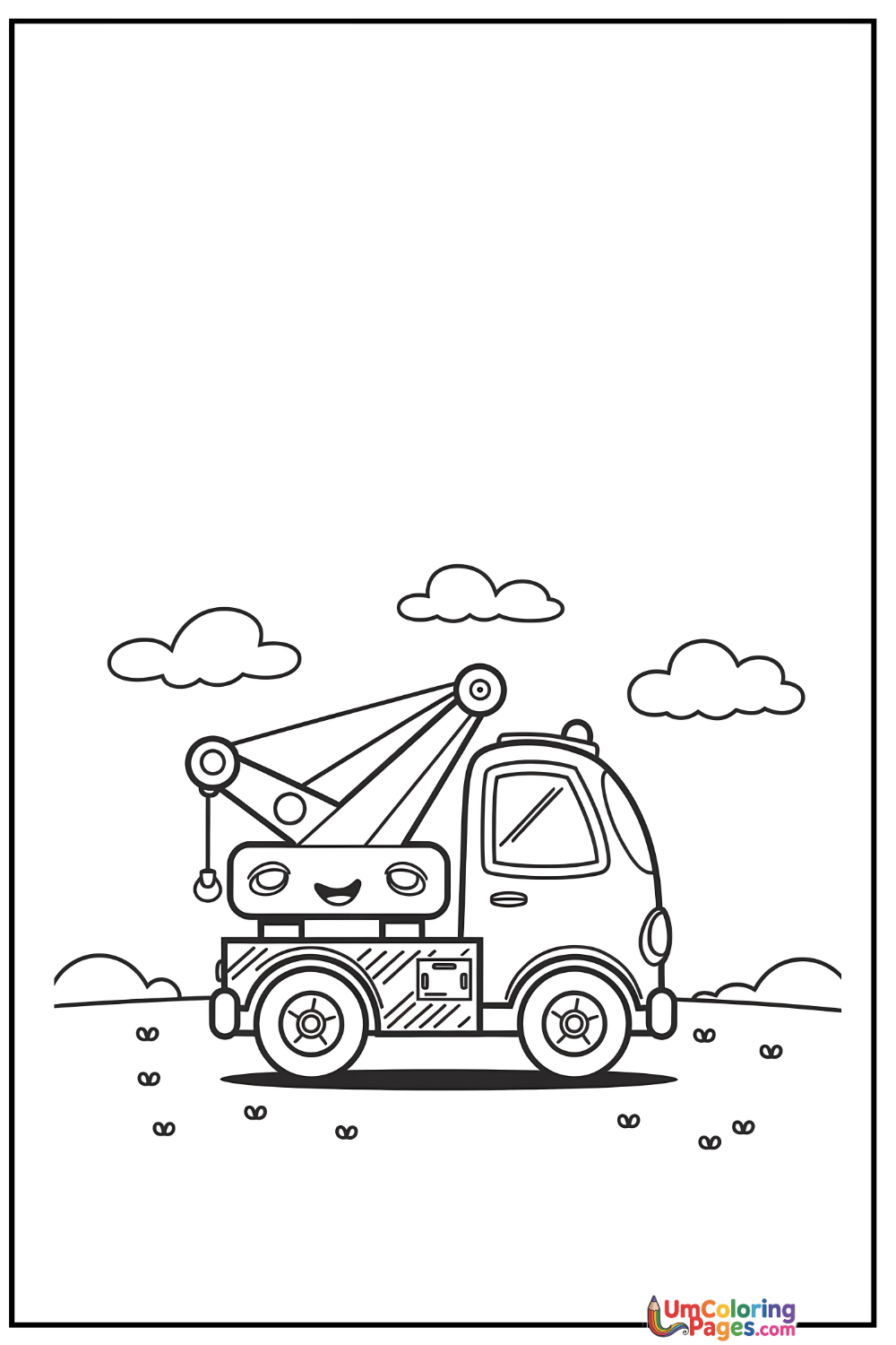 Crane coloring page 3 - free printable PDF