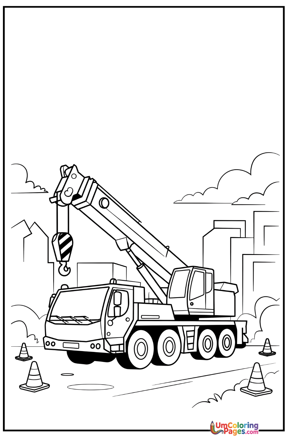 Crane coloring page 4 - free printable PDF