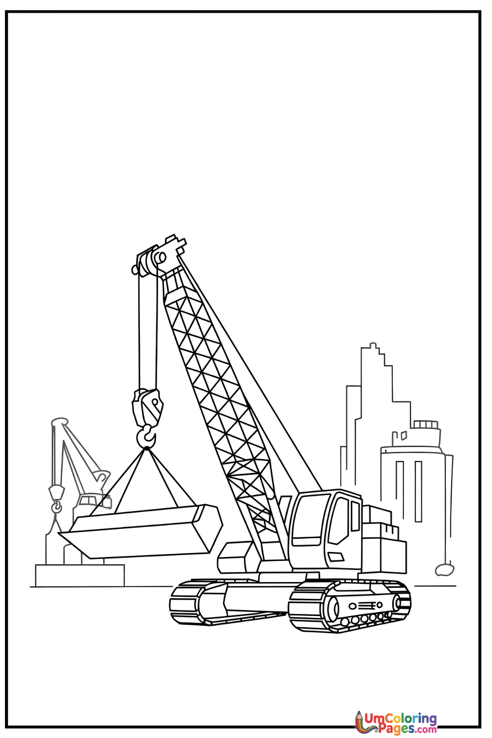 Crane coloring page 5 - free printable PDF