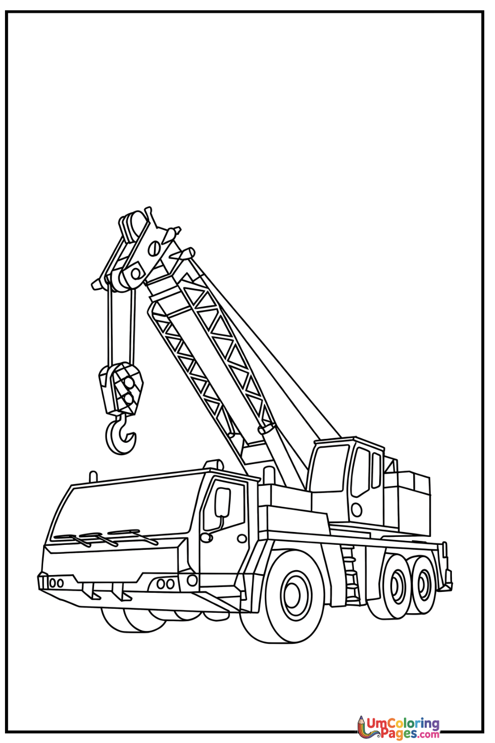 Crane coloring page 6 - free printable PDF
