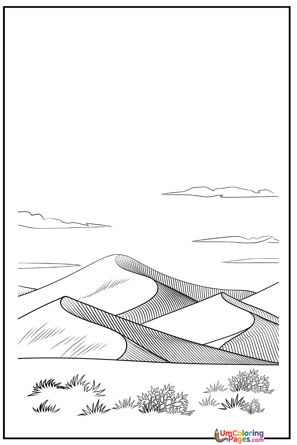 Desert coloring page 3 - free printable PDF