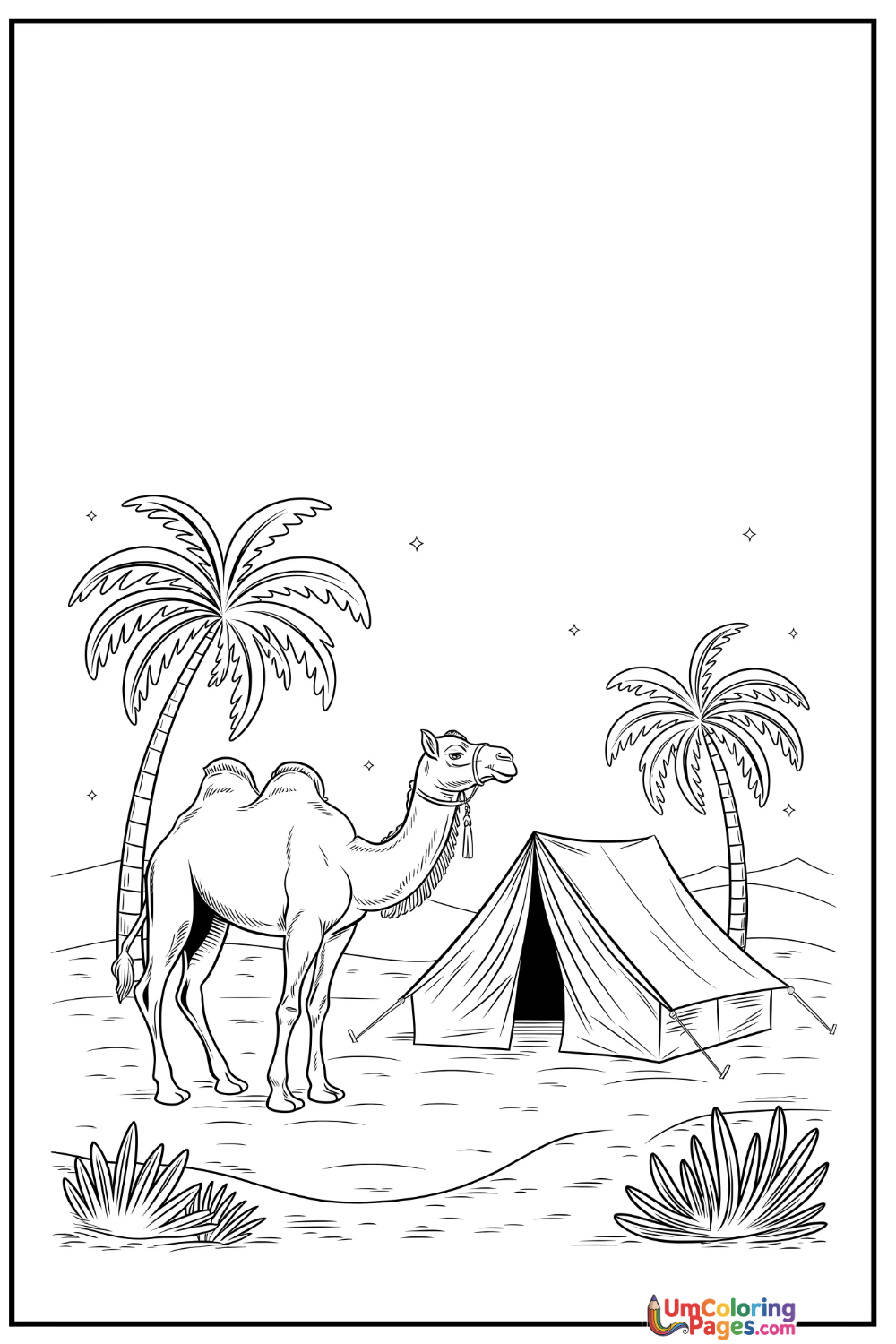 Desert coloring page 4 - free printable PDF