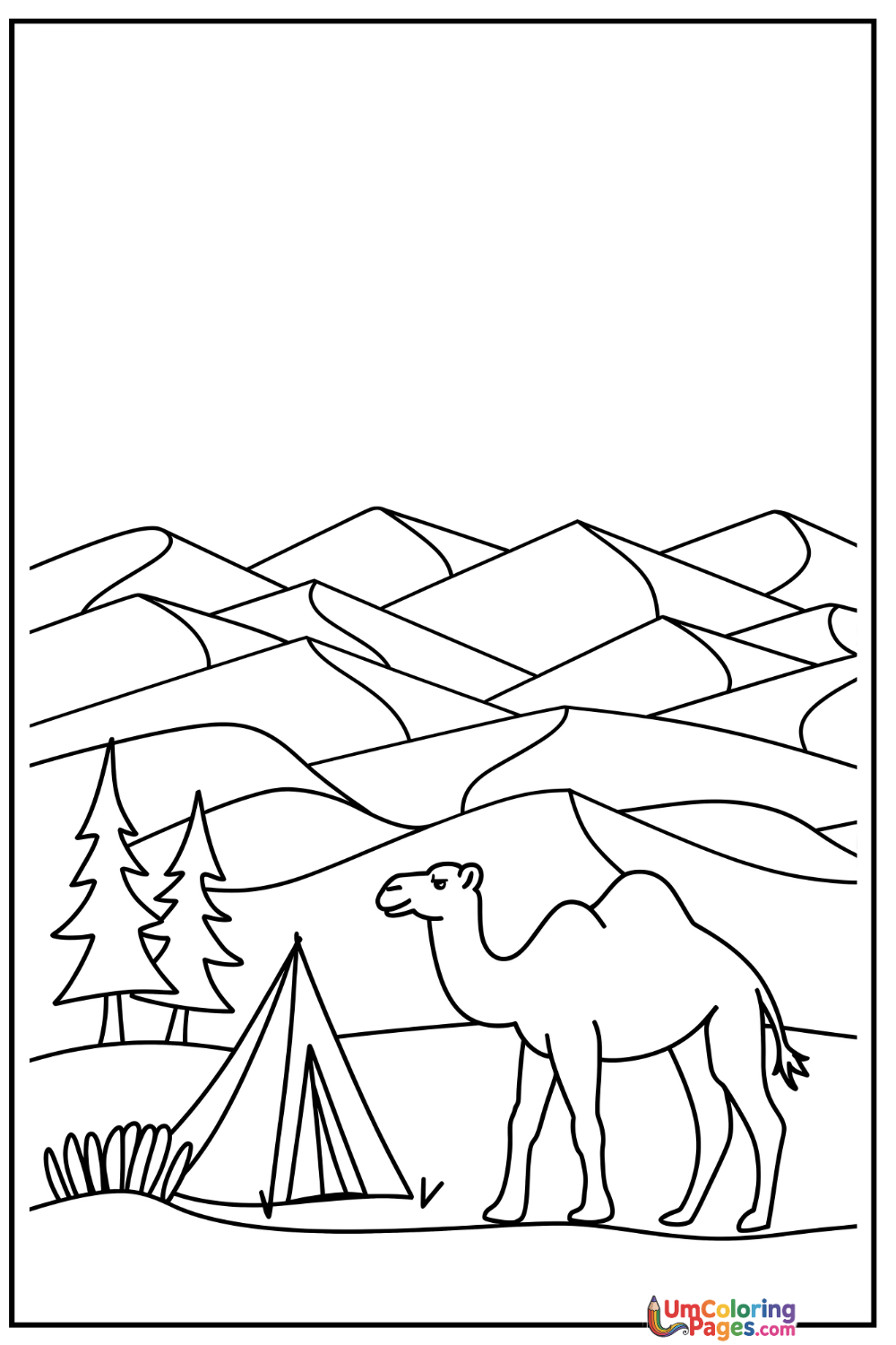 Desert coloring page 5 - free printable PDF