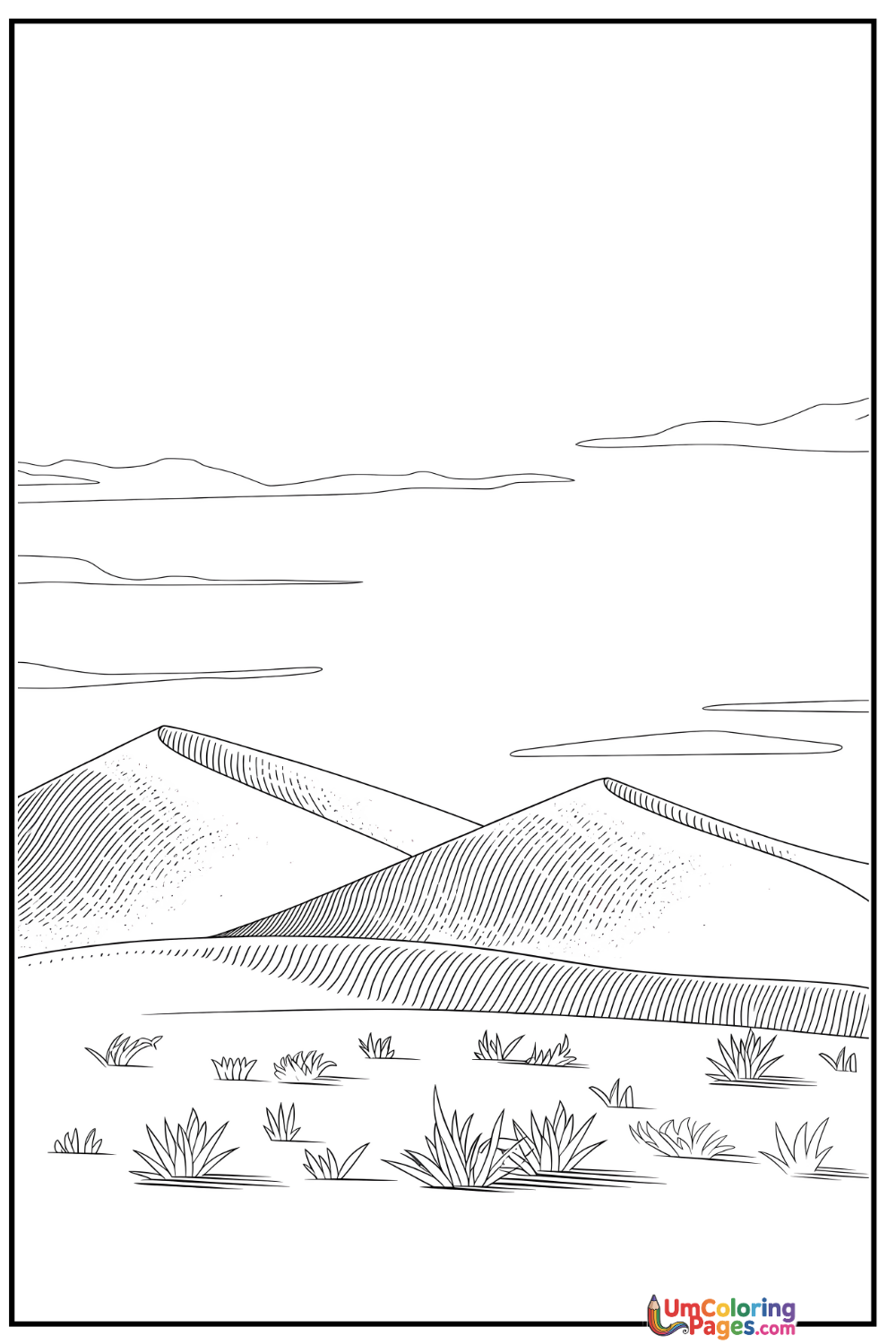 Desert coloring page 7 - free printable PDF