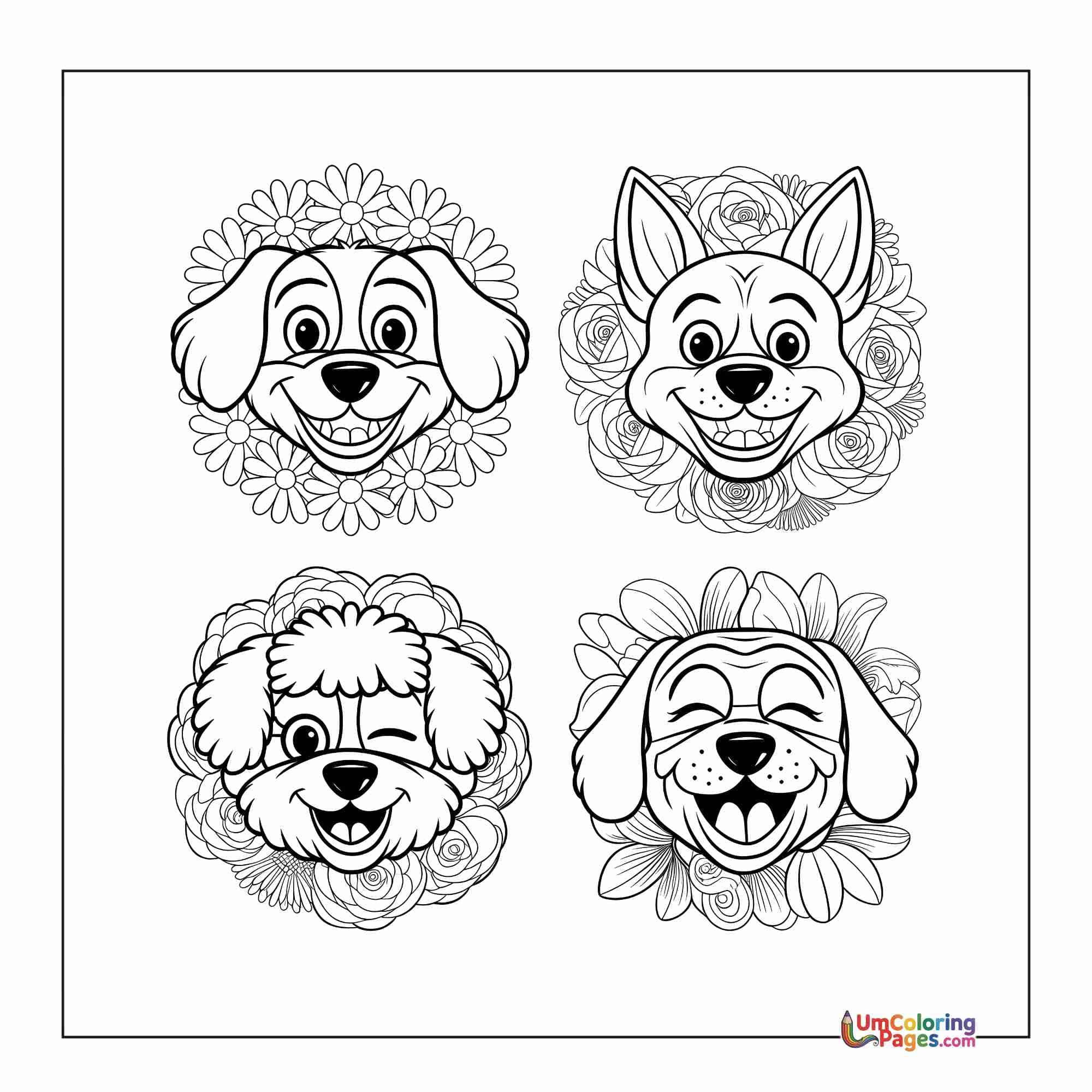 Dog coloring page - free printable