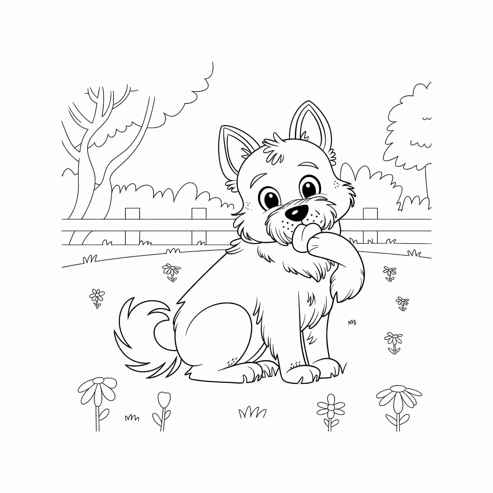 Hund coloring page 11 - Kostenlos Ausdrucken