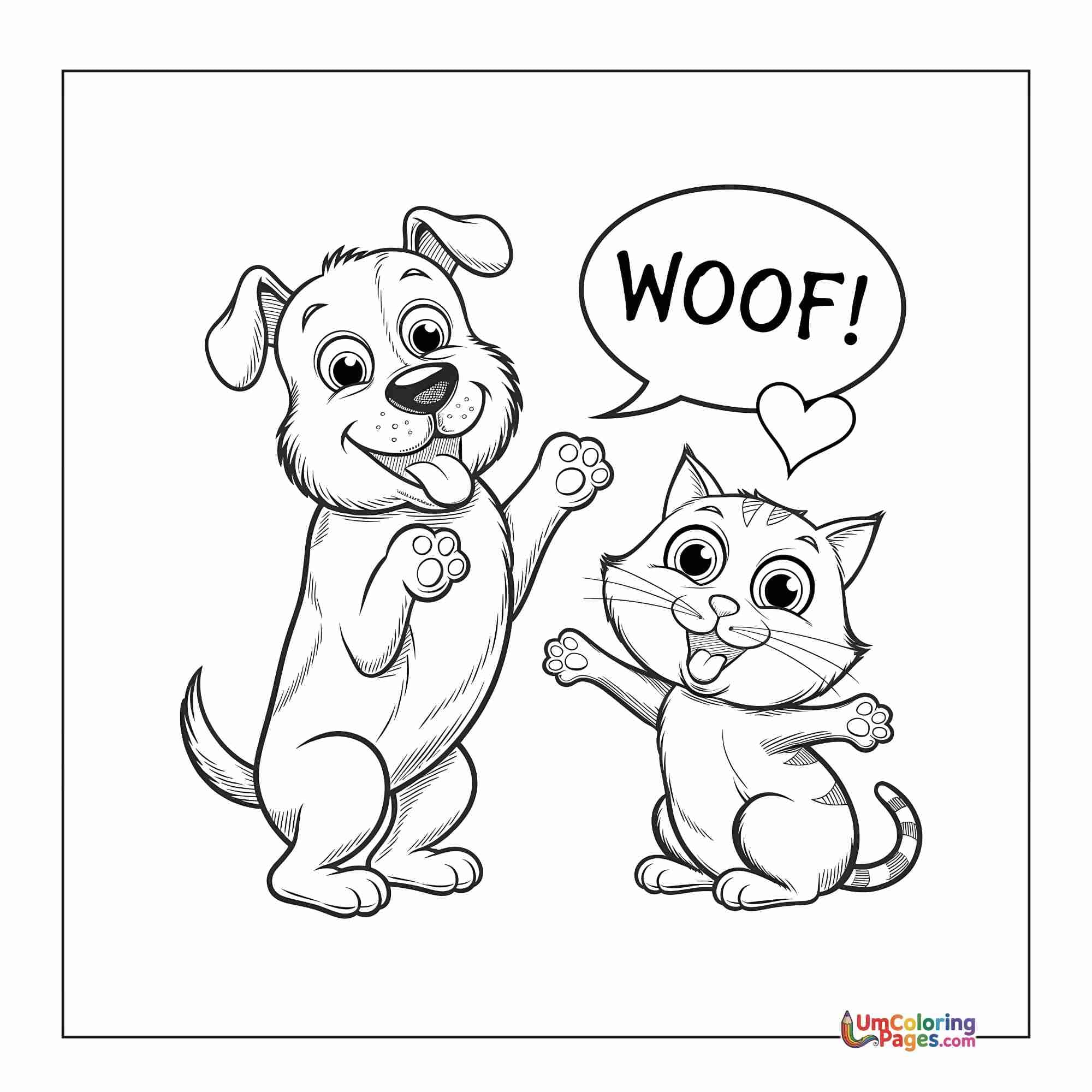Dog coloring page 2 - free printable PDF