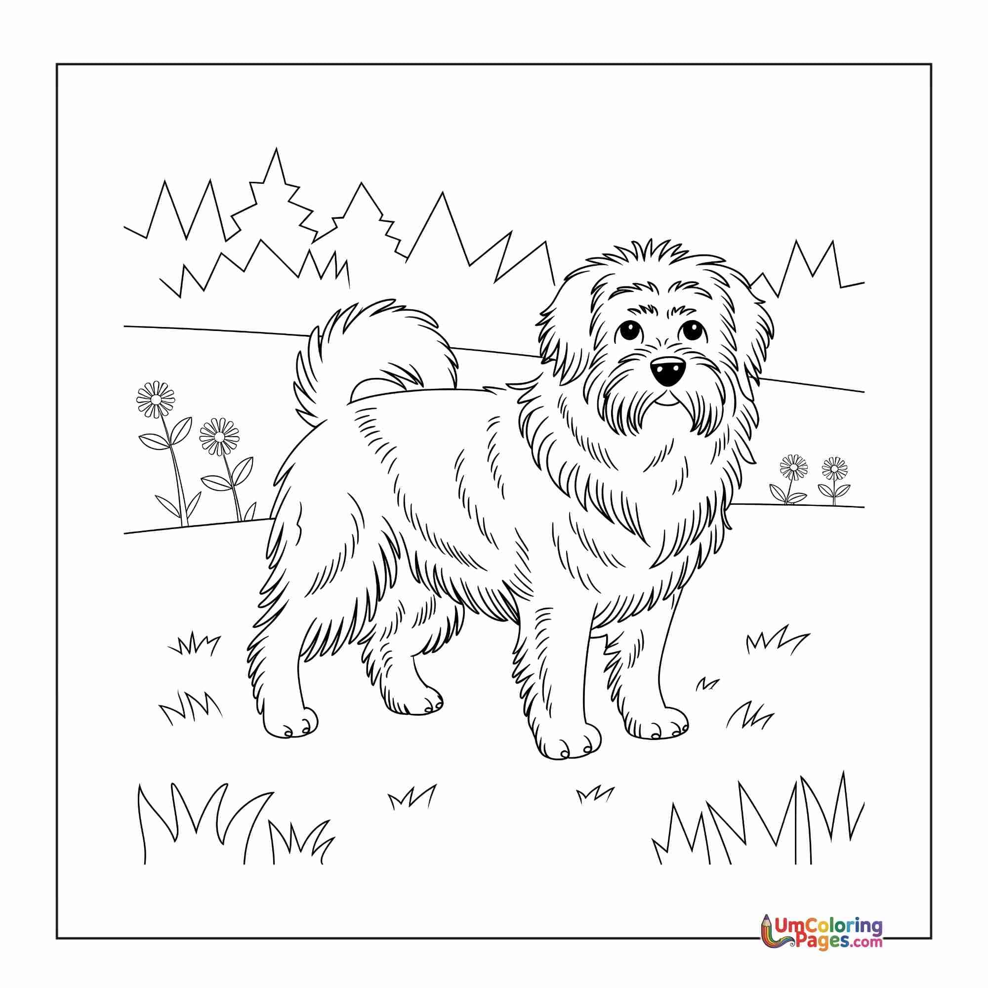 Dog coloring page 4 - free printable PDF