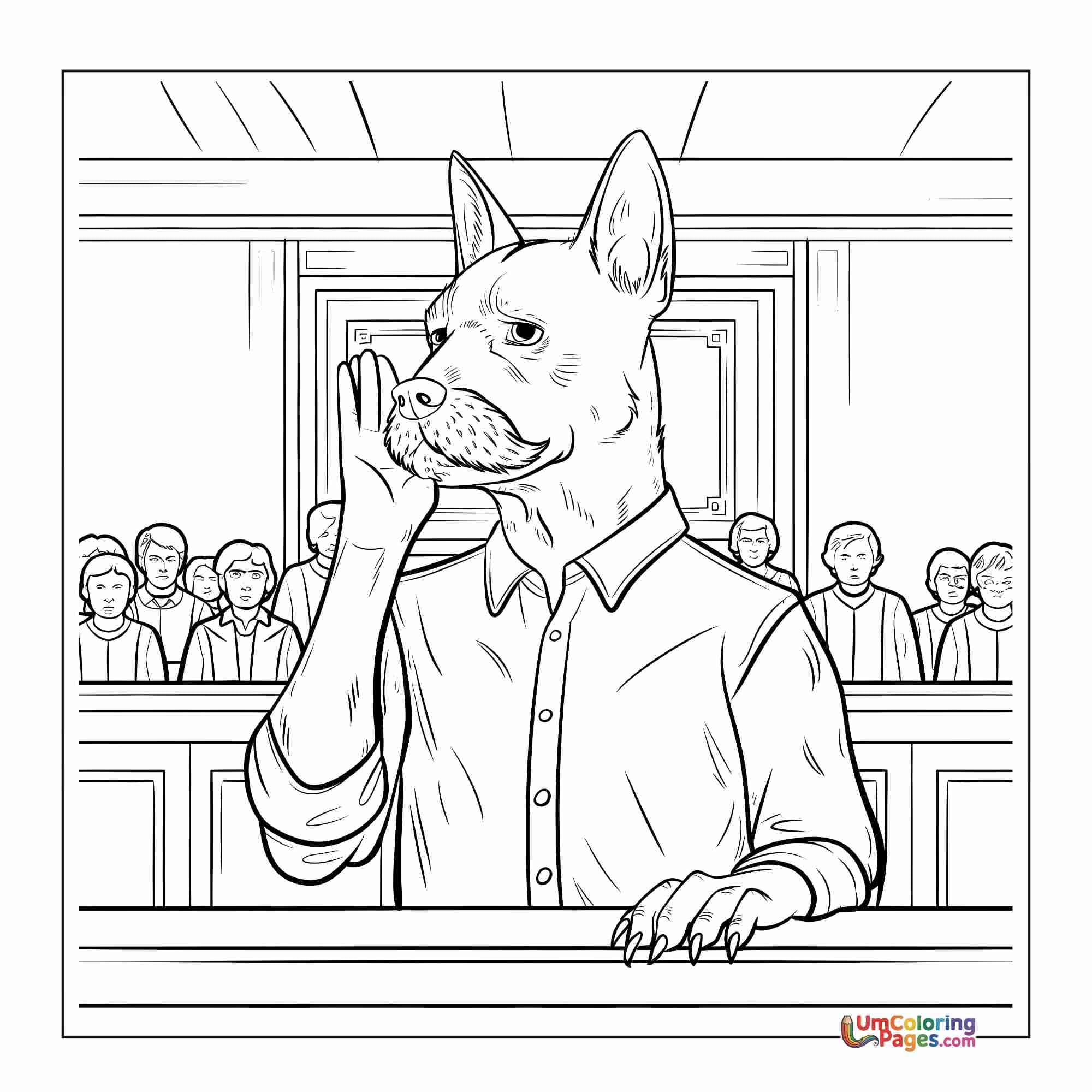 Dog coloring page 5 - free printable PDF
