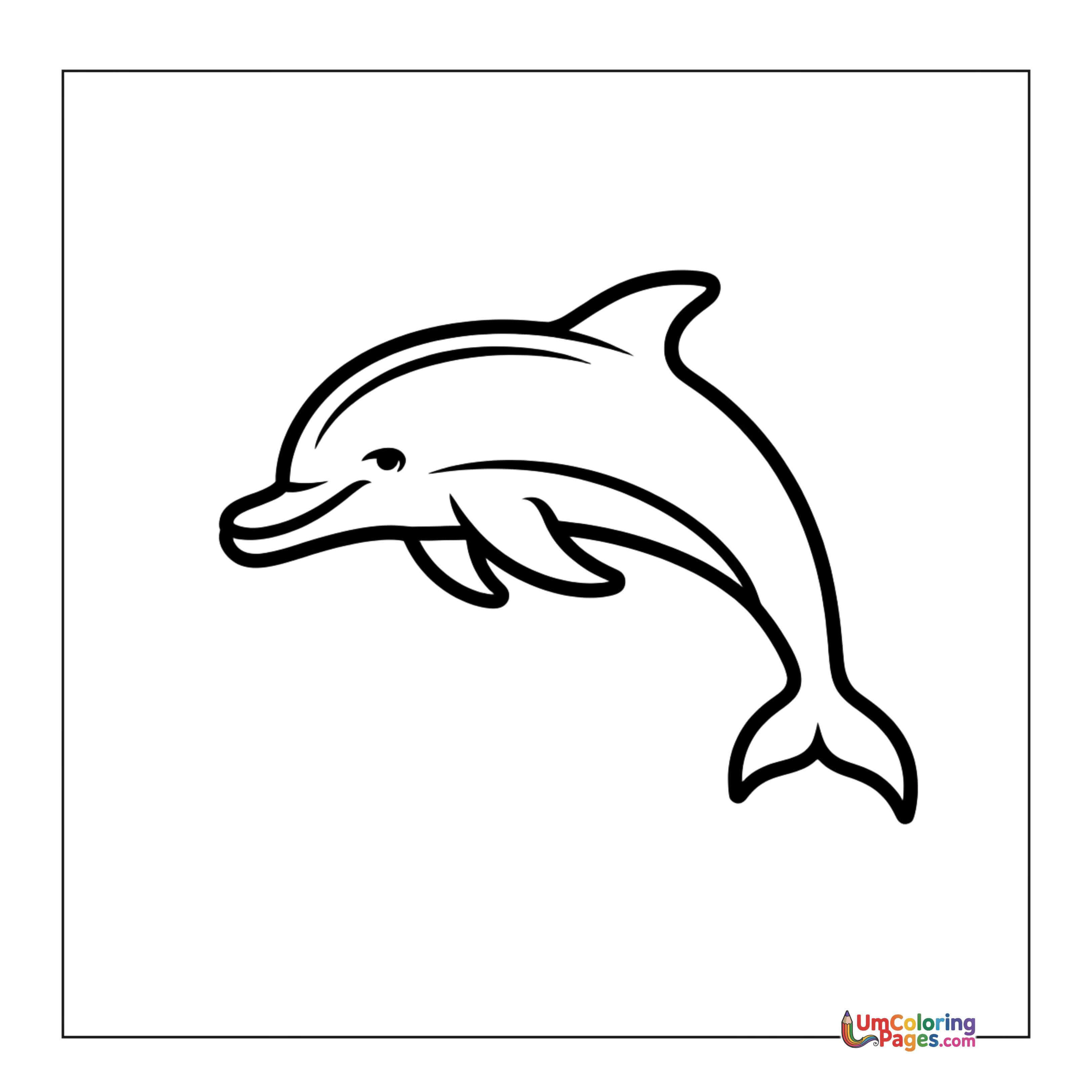 Dolphin coloring page - free printable