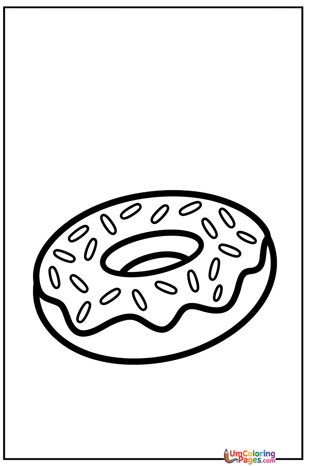 Donut coloring page 2 - free printable PDF