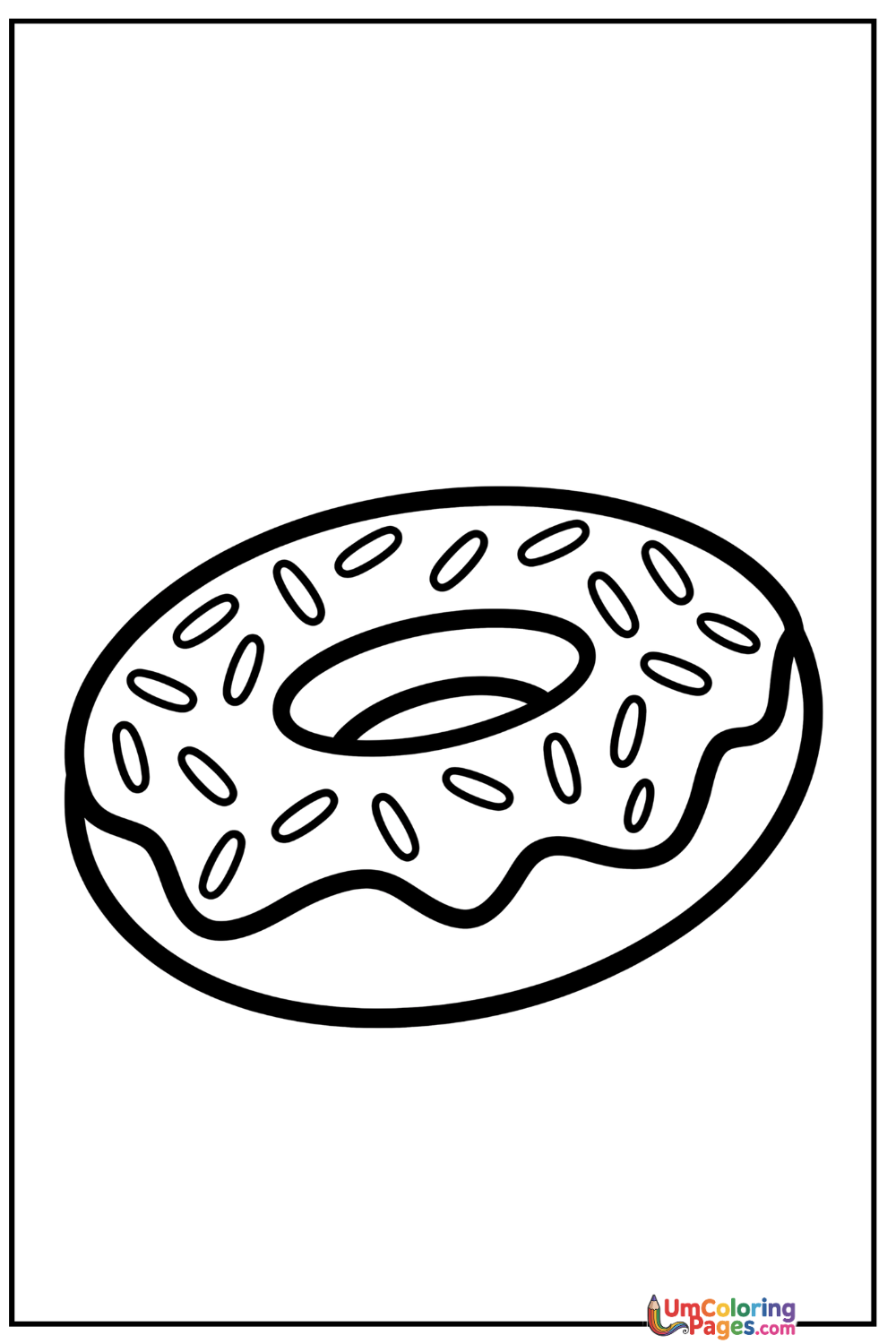 Donut coloring page 4 - free printable PDF