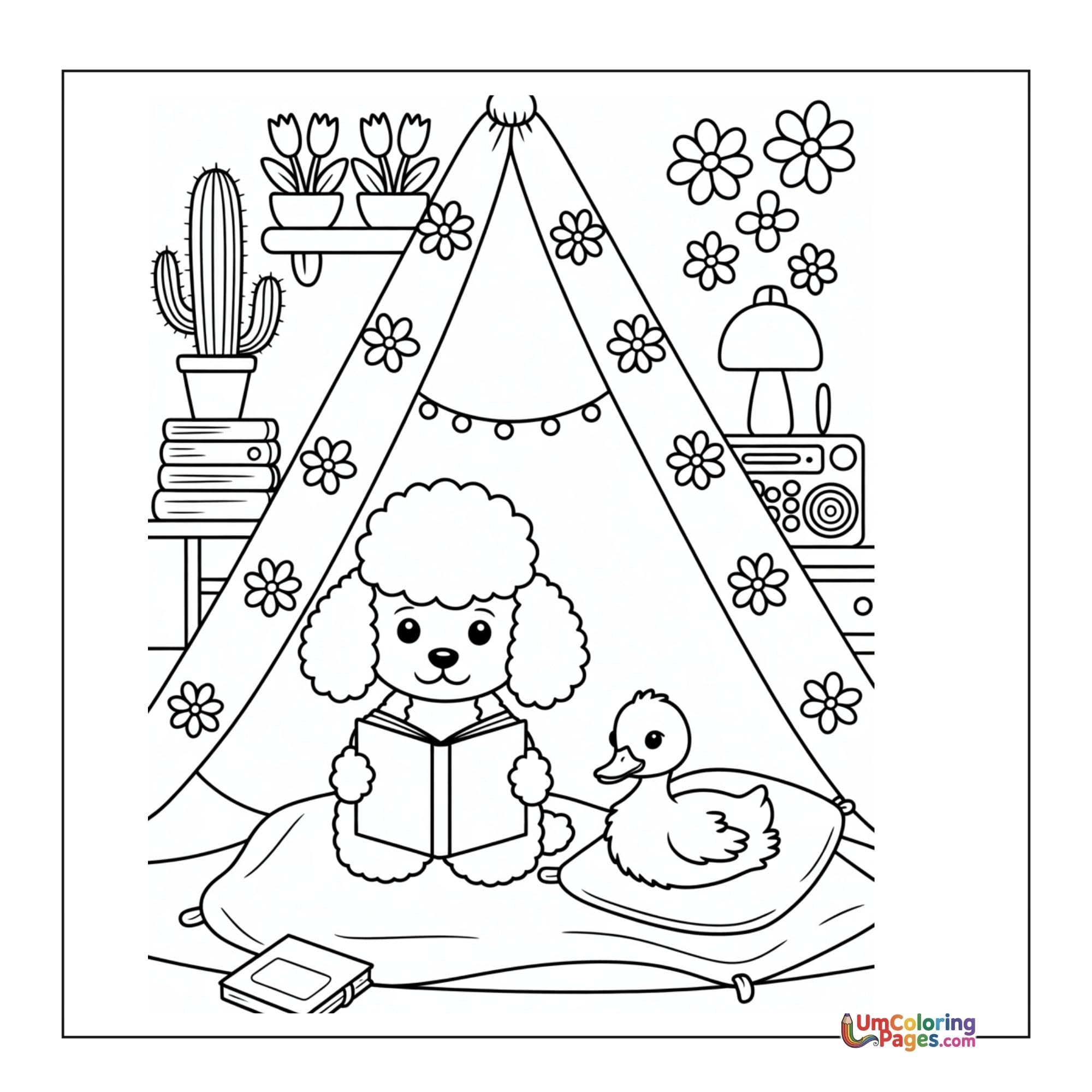 Duckling coloring page 5 - free printable PDF