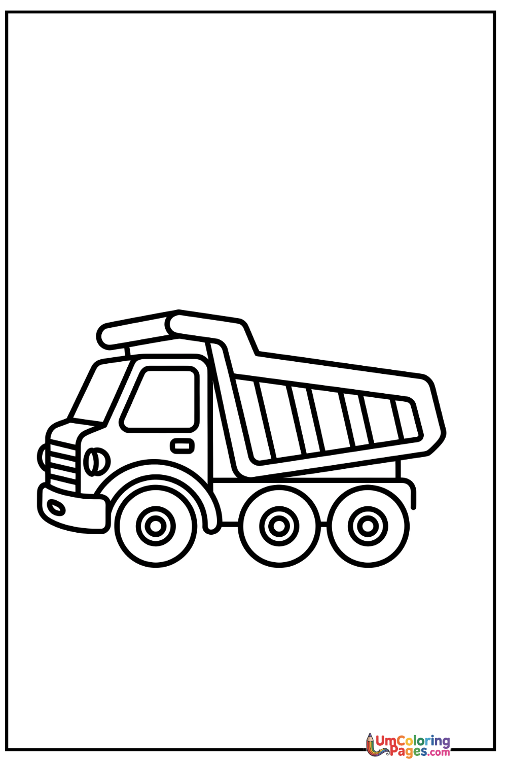 Dump Truck coloring page 3 - free printable PDF