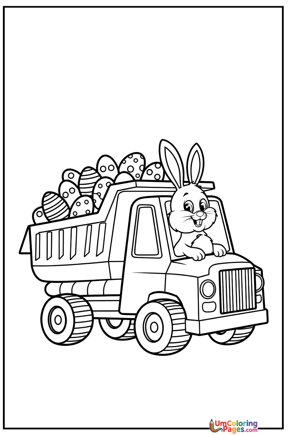 Dump Truck coloring page 6 - free printable PDF