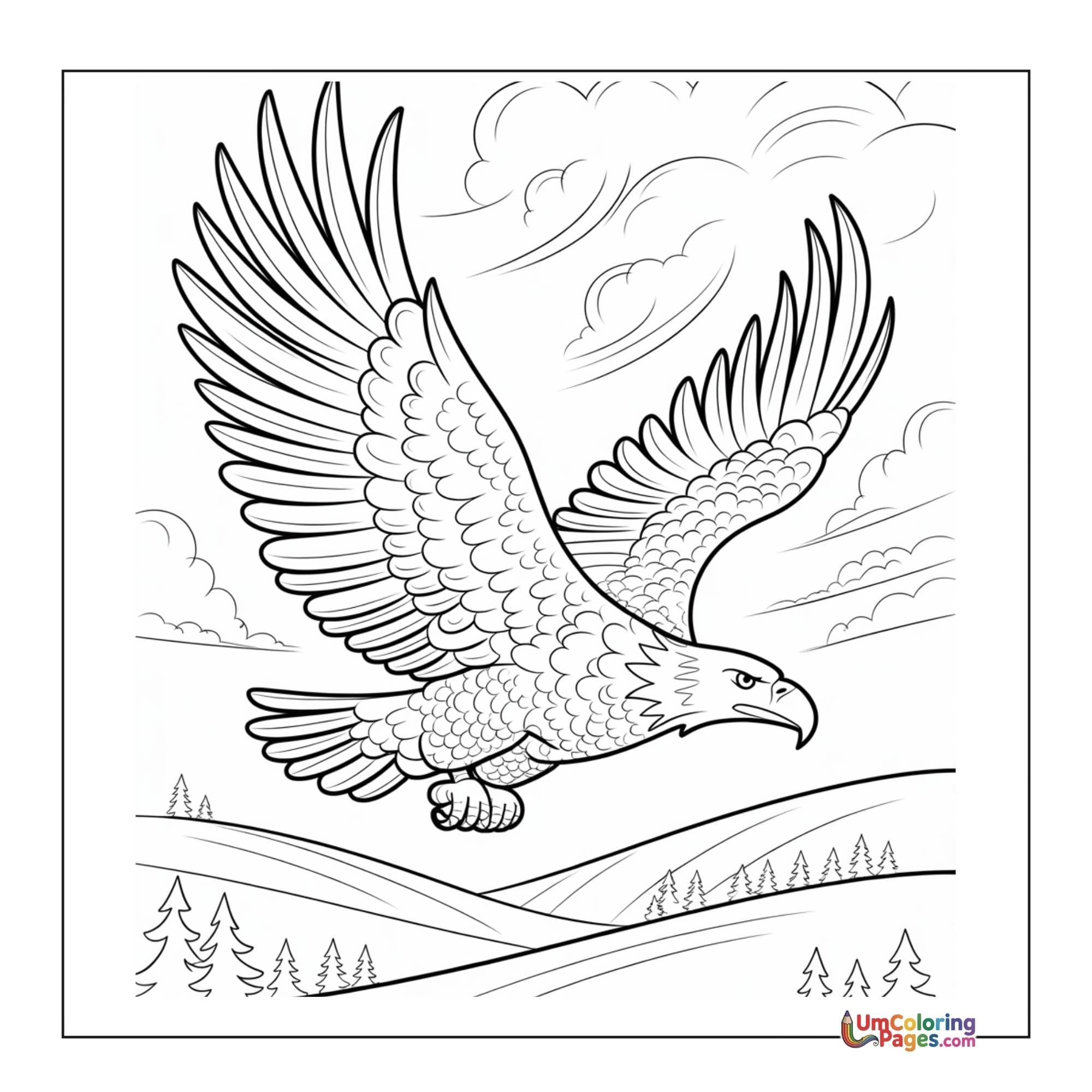 Eagle coloring page 4 - free printable PDF