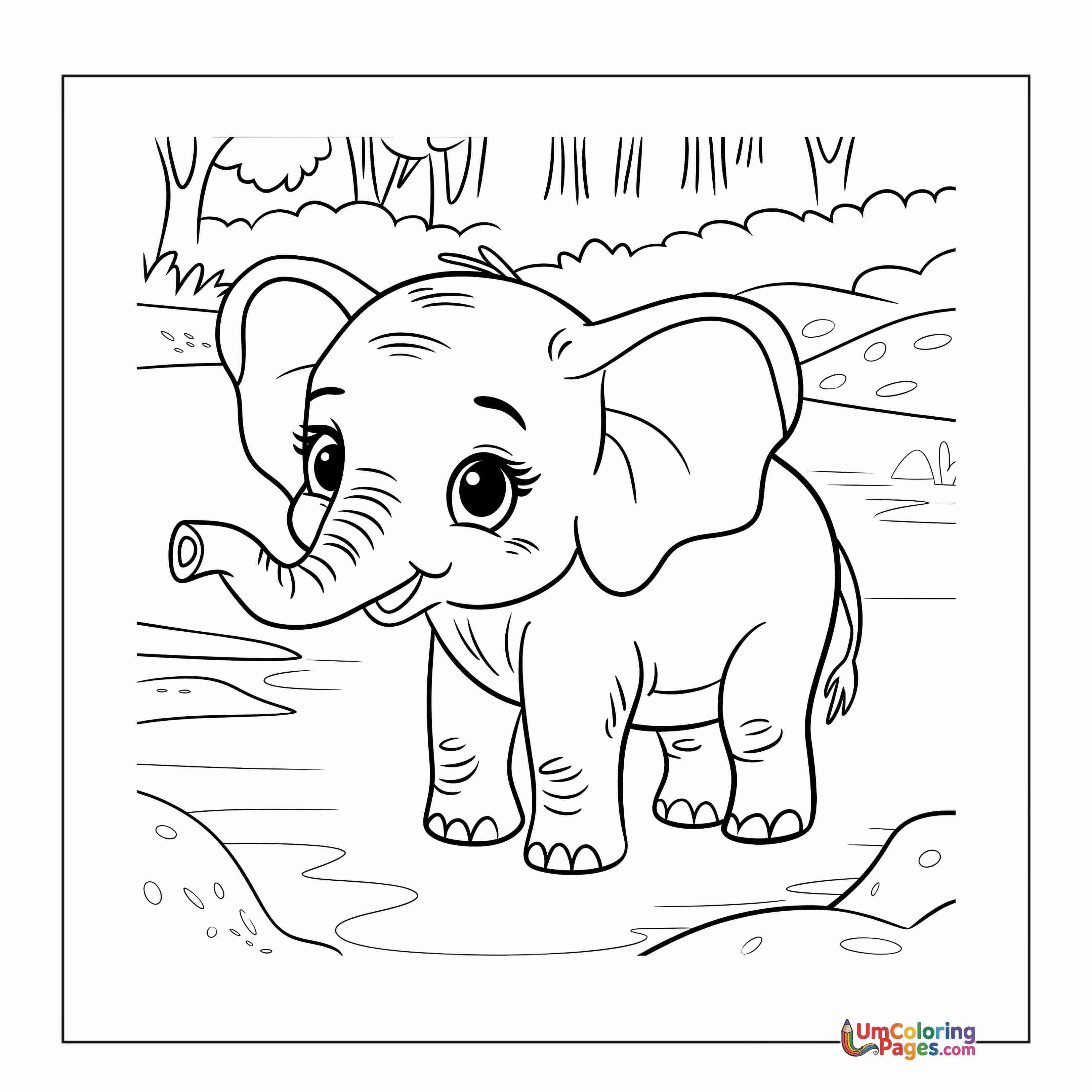 Éléphant coloring page 12 - À Imprimer Gratuit
