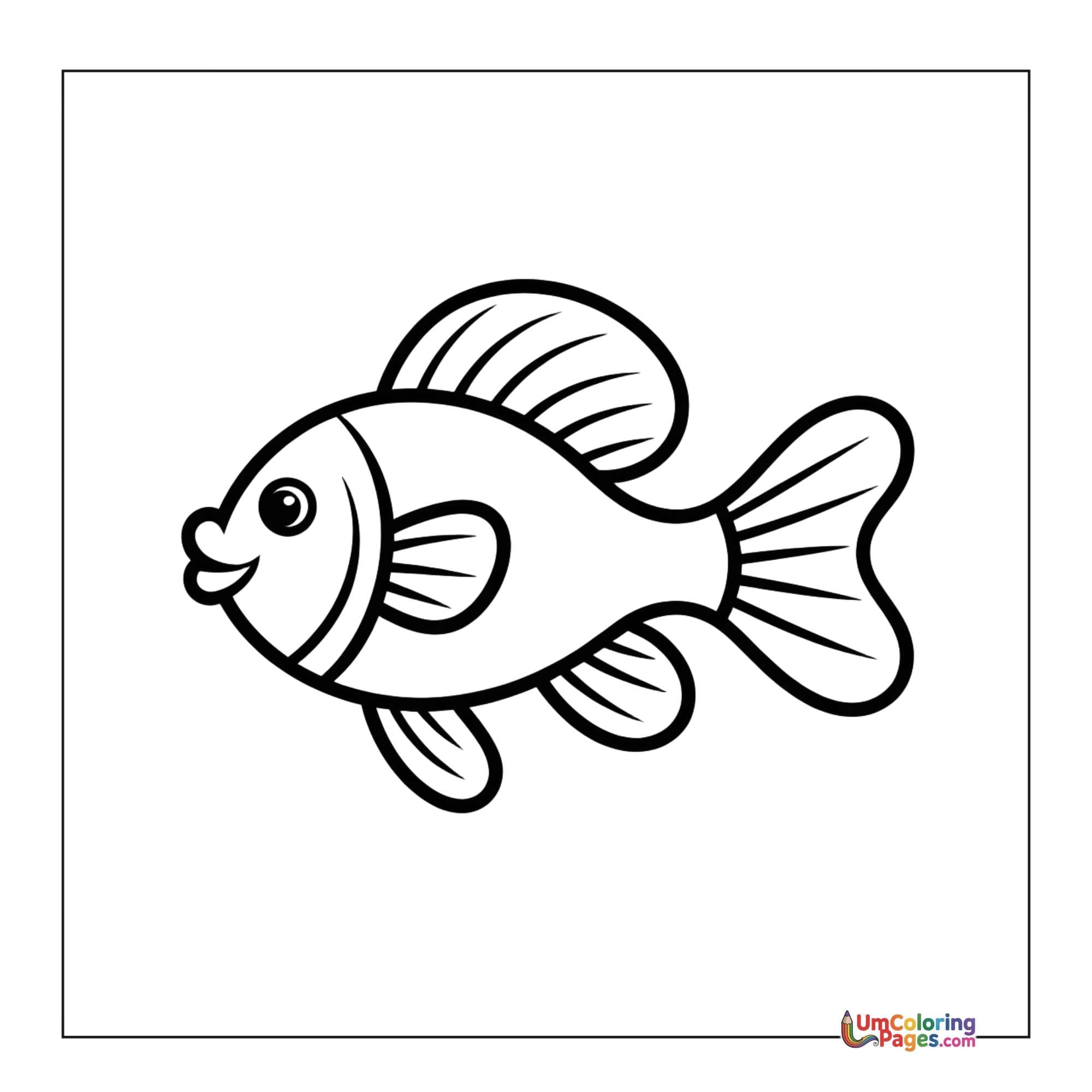 Fish coloring page - free printable