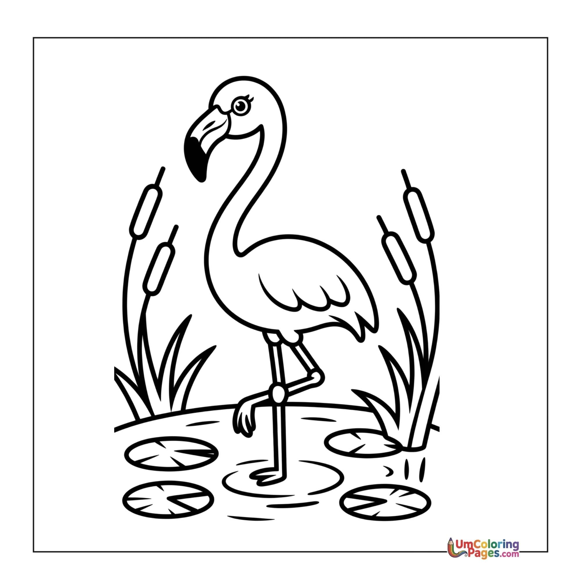 Flamingo coloring page 5 - free printable PDF